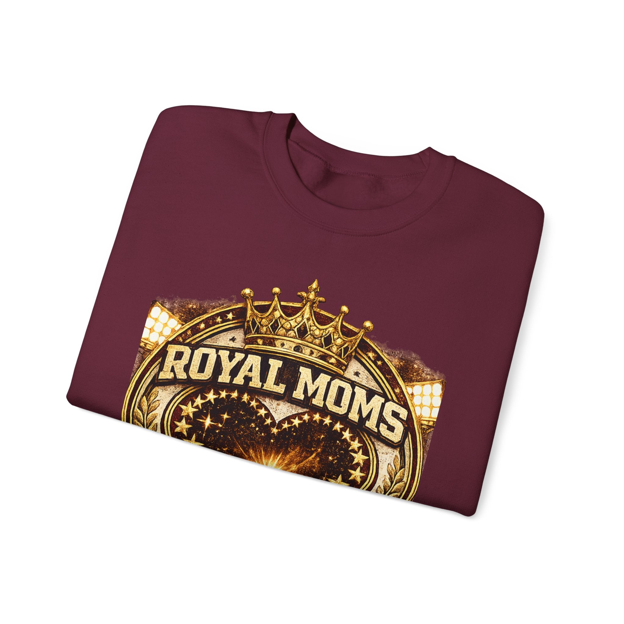 Royal Moms Crewneck Sweatshirt — "Royal Moms Hit Different" Graphic Pullover