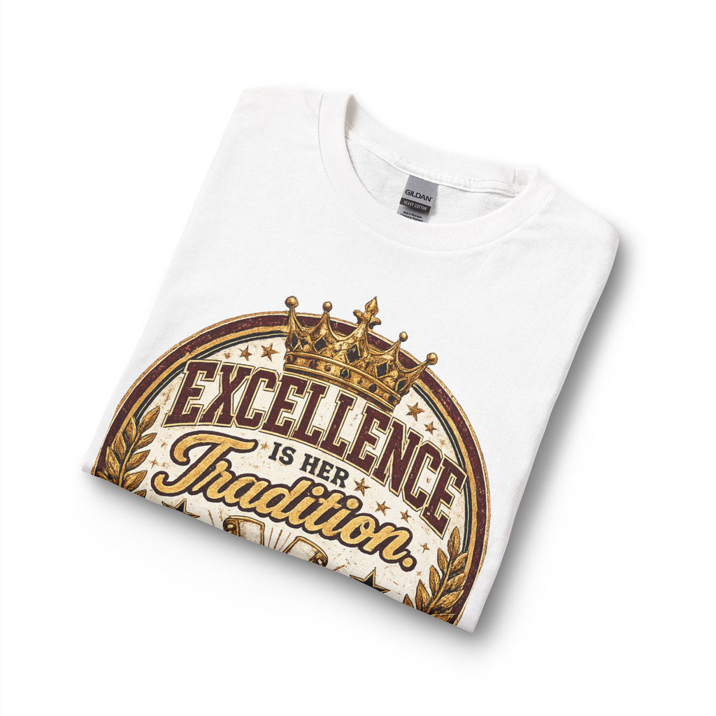 Excellence Is Her Tradition Long Sleeve Tee — Royal Sweethearts Mom Shirt
