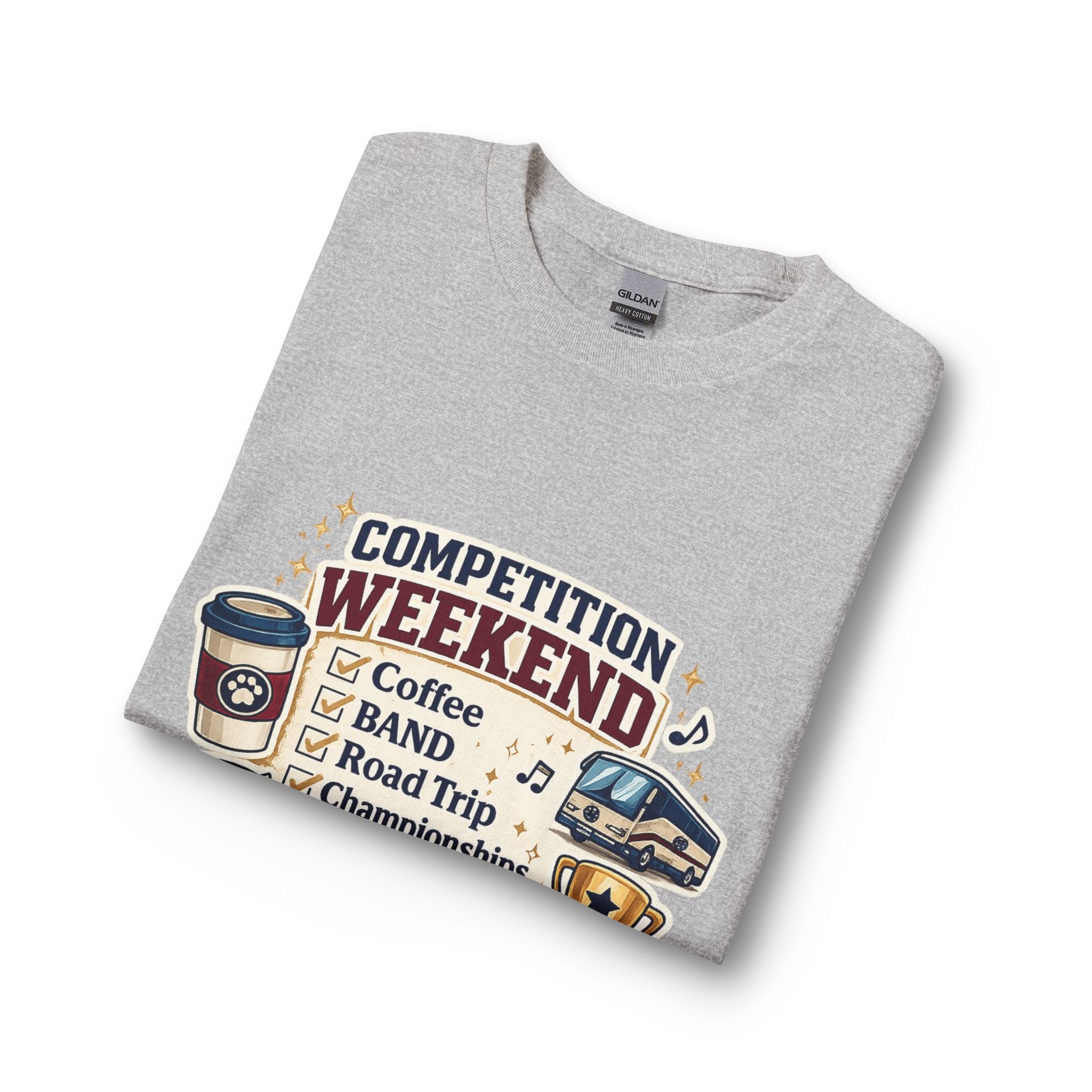 Competition Weekend Long Sleeve Shirt — Coffee • Band • Road Trip • Championships