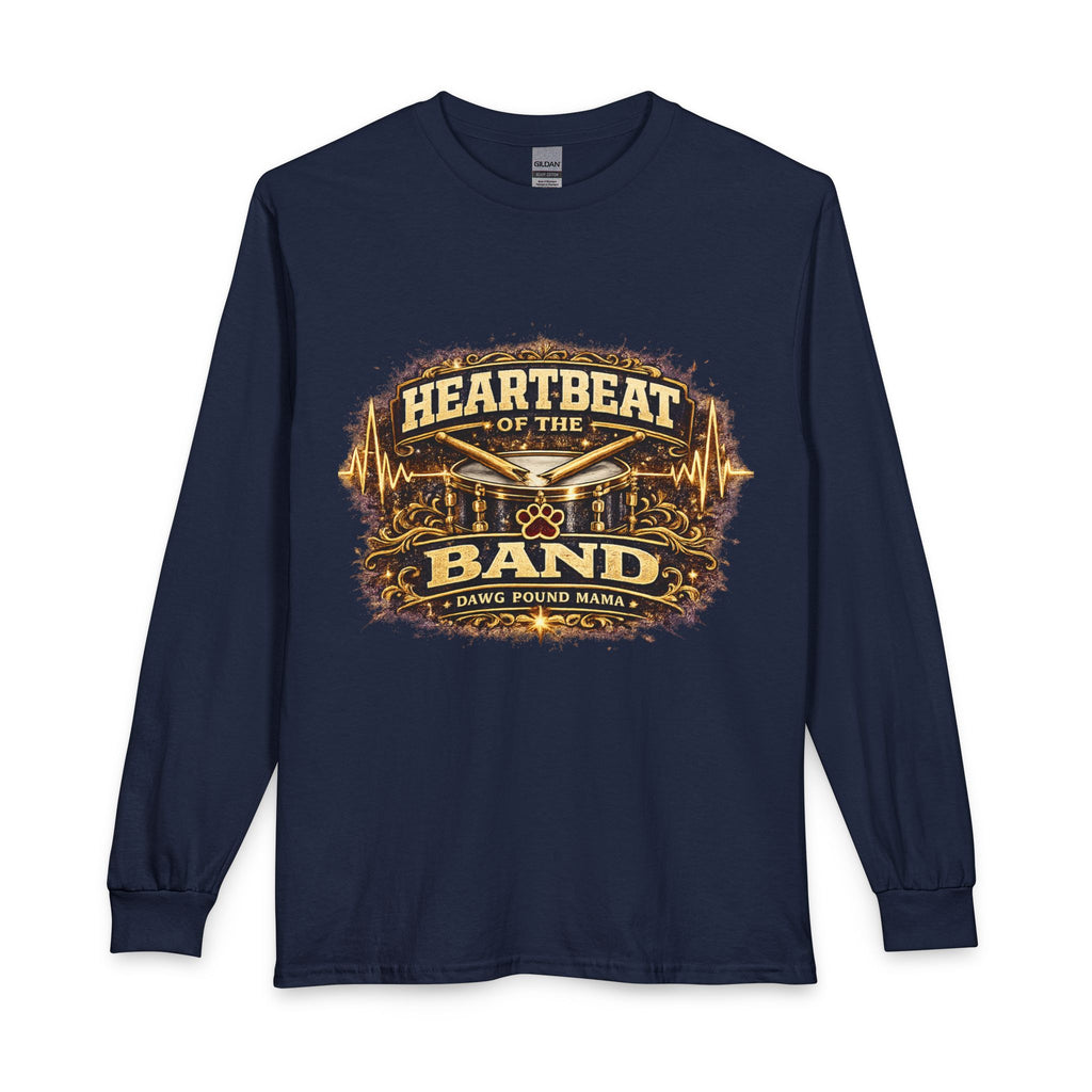 Heartbeat of the Band "Dawg Pound Mama" Long Sleeve Tee — Drumline Drummer Shirt