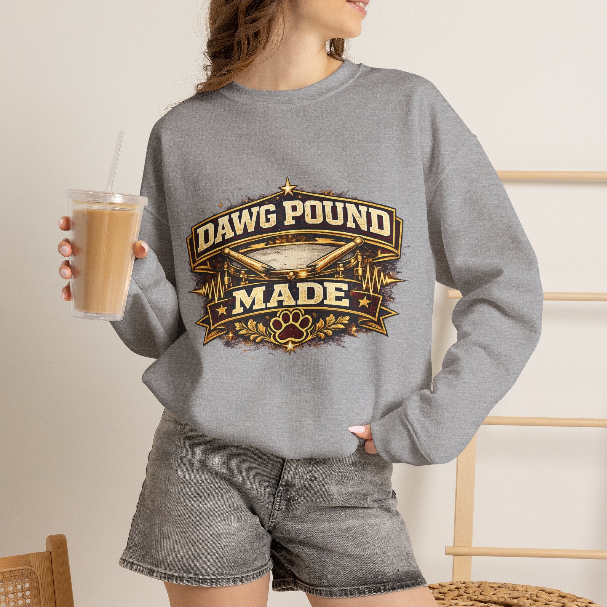 Dawg Pound Made Sweatshirt — Vintage Football Fan Crewneck