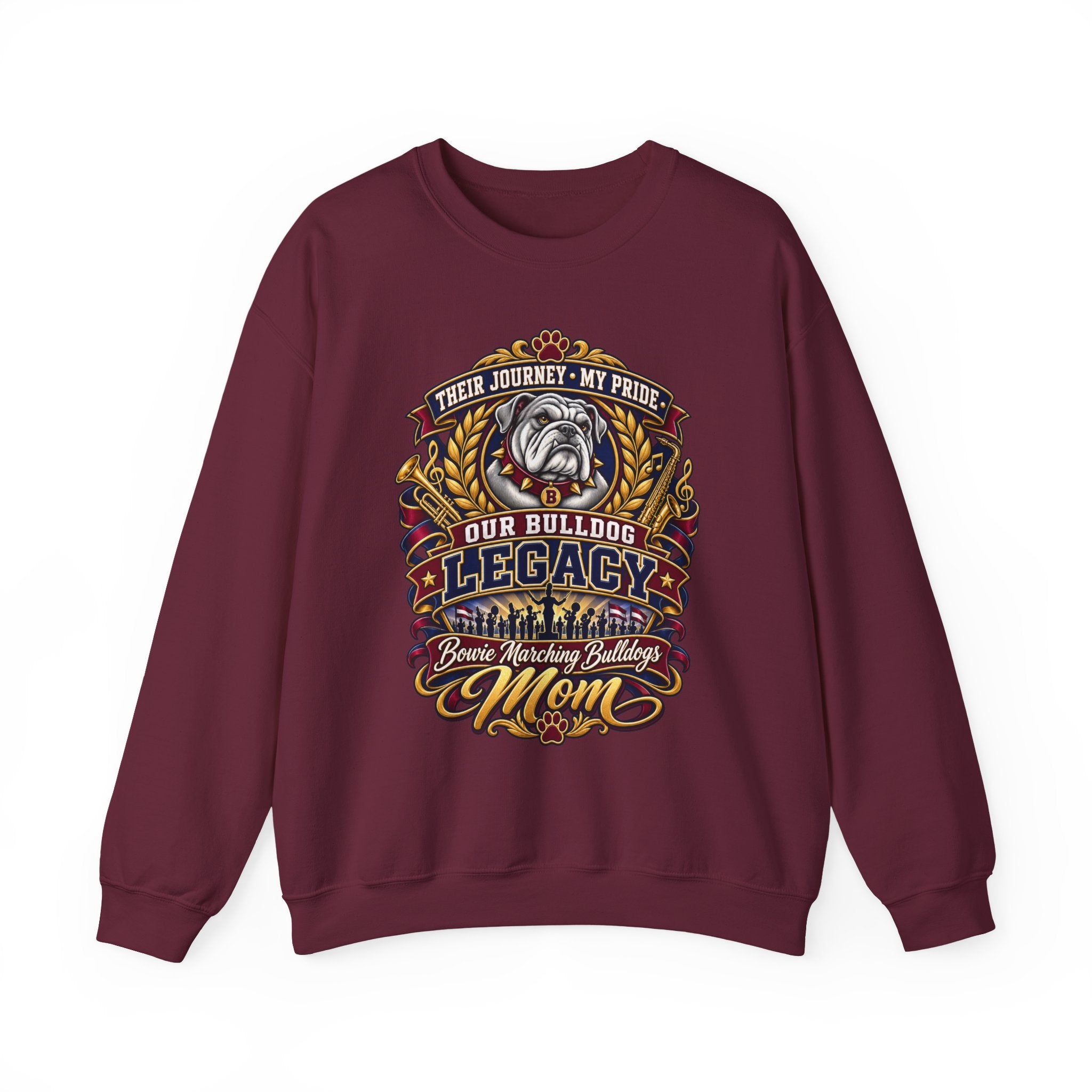 Bulldog Mom Crewneck Sweatshirt – "Our Bulldog Legacy" Retro Pride Design