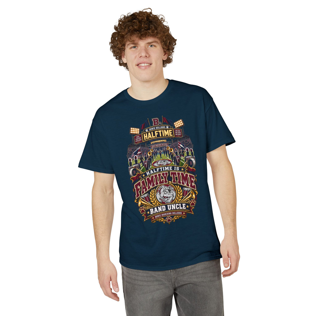 Halftime Is Family Time Band Uncle T-Shirt – Marching Band Fan Tee