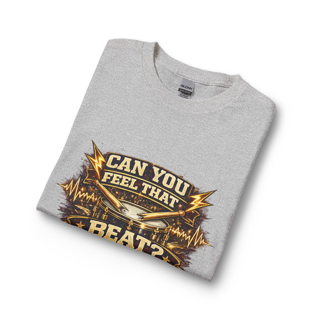 Can You Feel That Beat? Long Sleeve Tee — Music Lover Drum Vibes