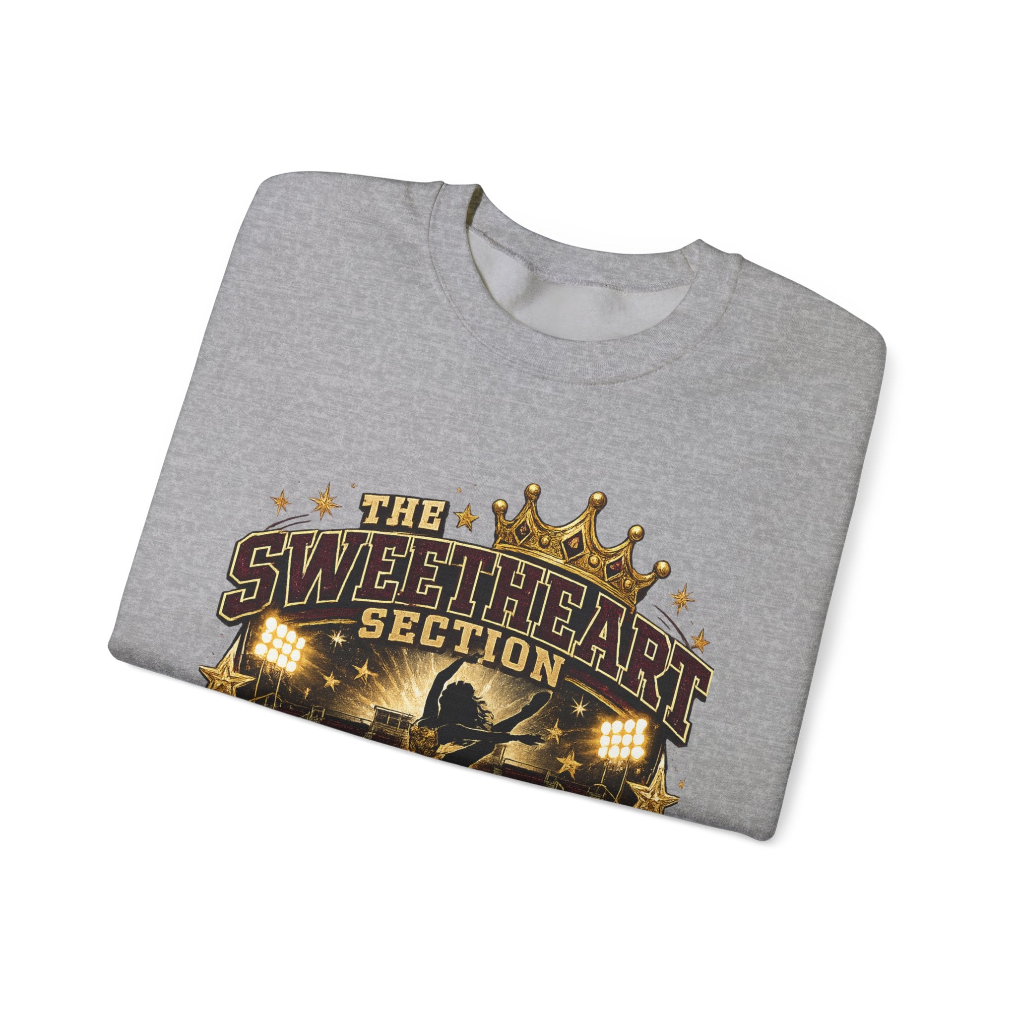 Royal Sweethearts Mom Sweatshirt – “The Sweetheart Section” Vintage Cheer Mom Crewneck