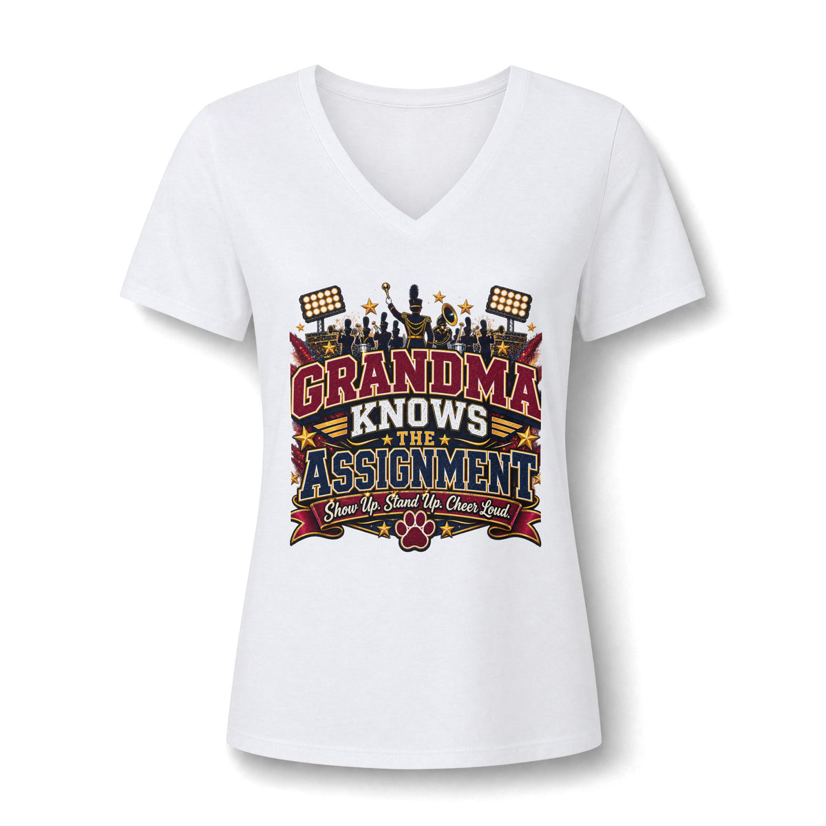 Grandma Knows the Assignment V-Neck Tee — Funny Proud Grandma Gift