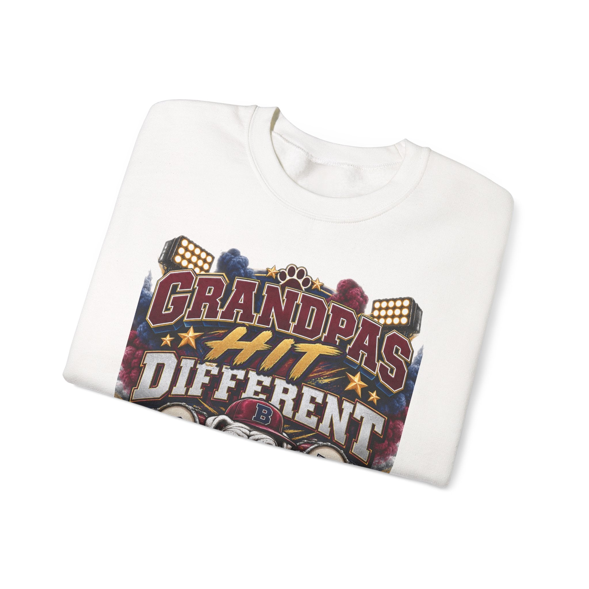Grandpas Hit Different Sweatshirt - Funny Retro Grandpa Gift Crewneck