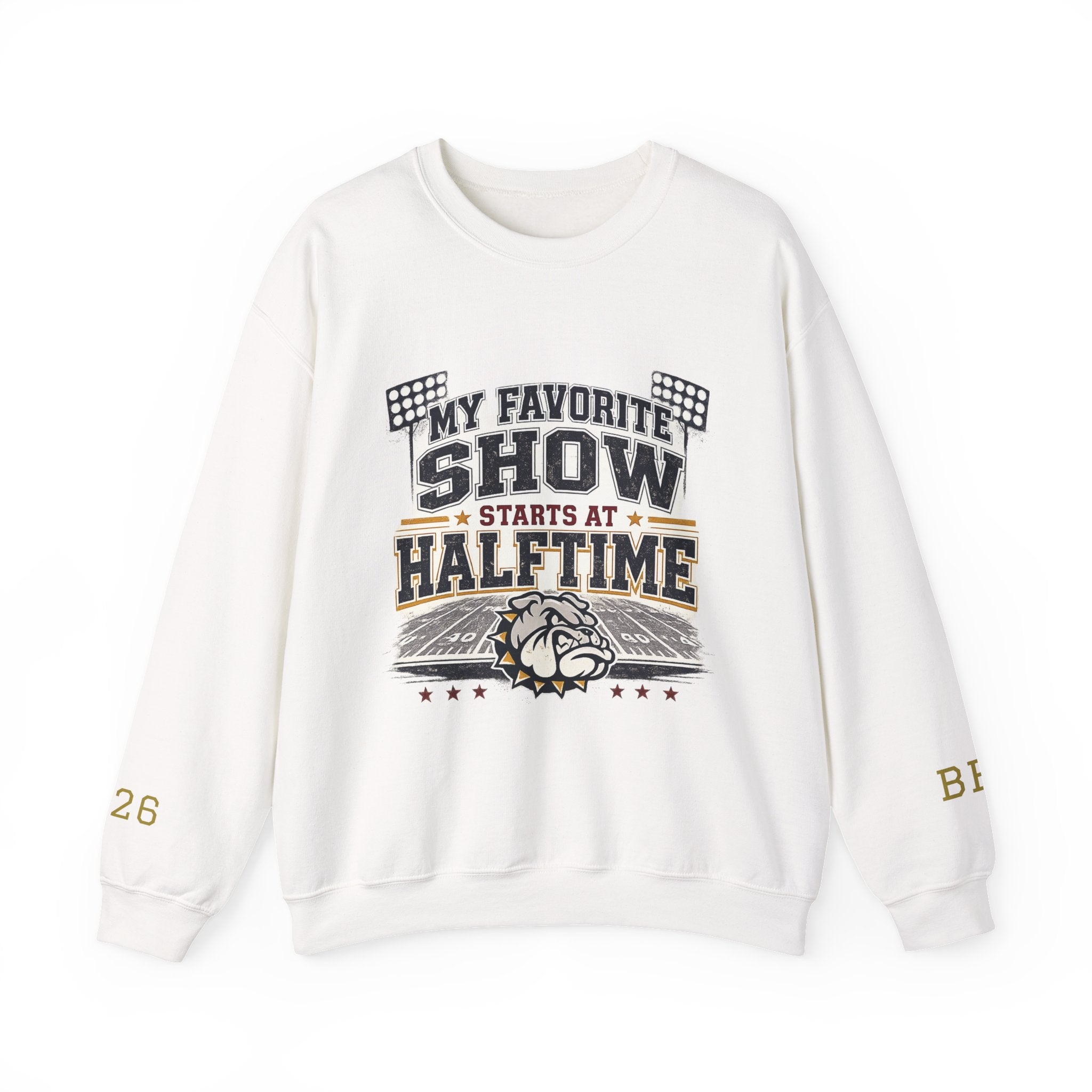 Halftime Show Crewneck Sweatshirt — "My Favorite Show Starts at Halftime" Football Pullover
