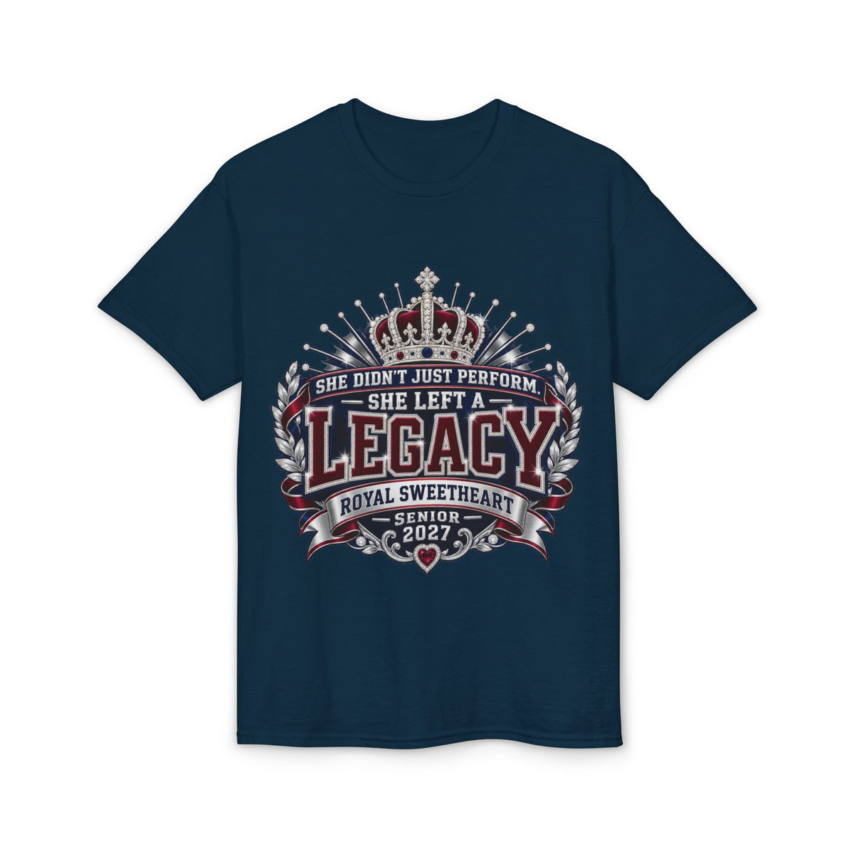 Senior 2027 'She Left a Legacy' Royal Sweetheart T-Shirt