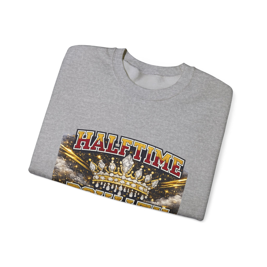 Crewneck Sweatshirt - "Halftime Royalty" Vintage Crown Football Graphic