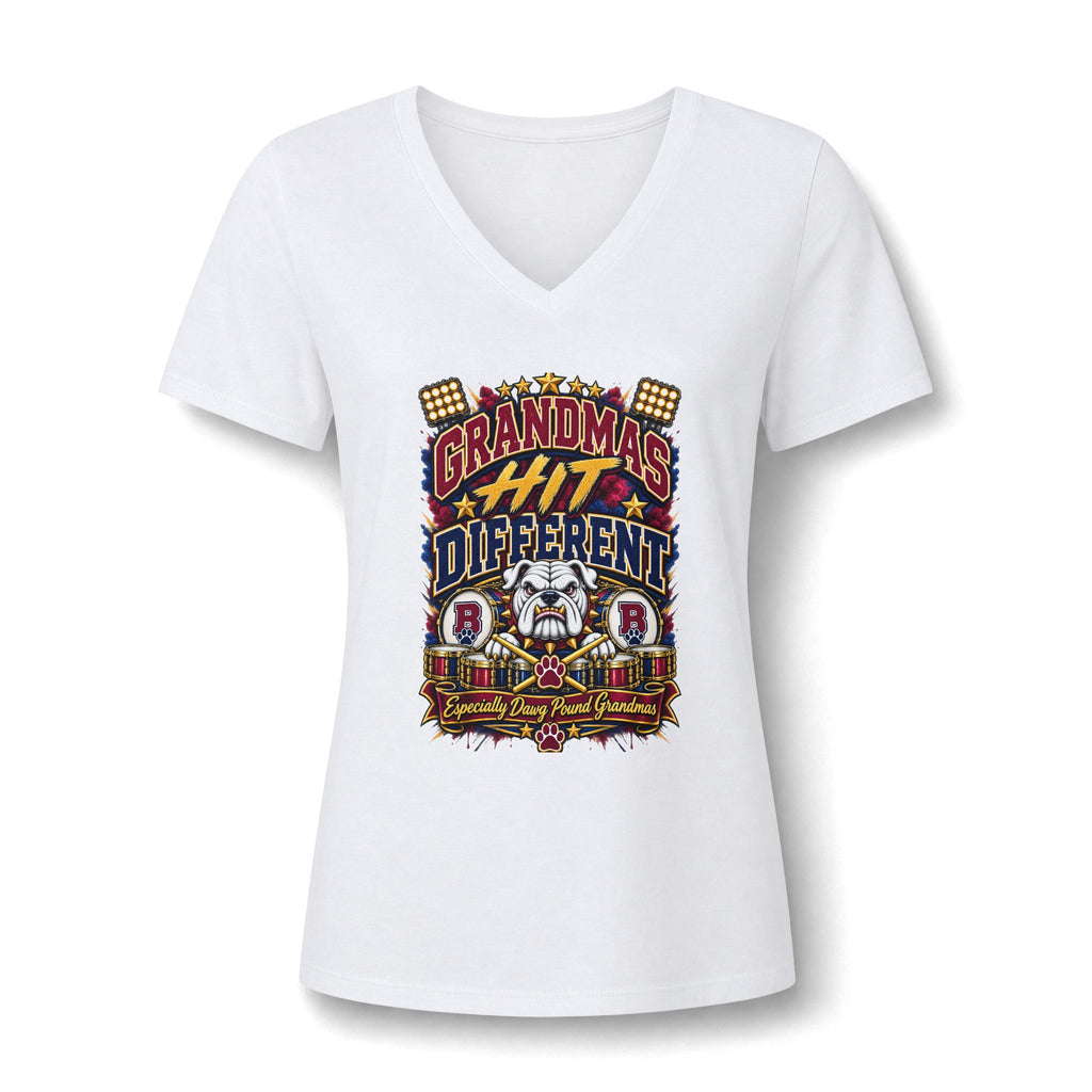 Grandma's A Little Different V-Neck Tee — Funny Grandma Graphic Shirt