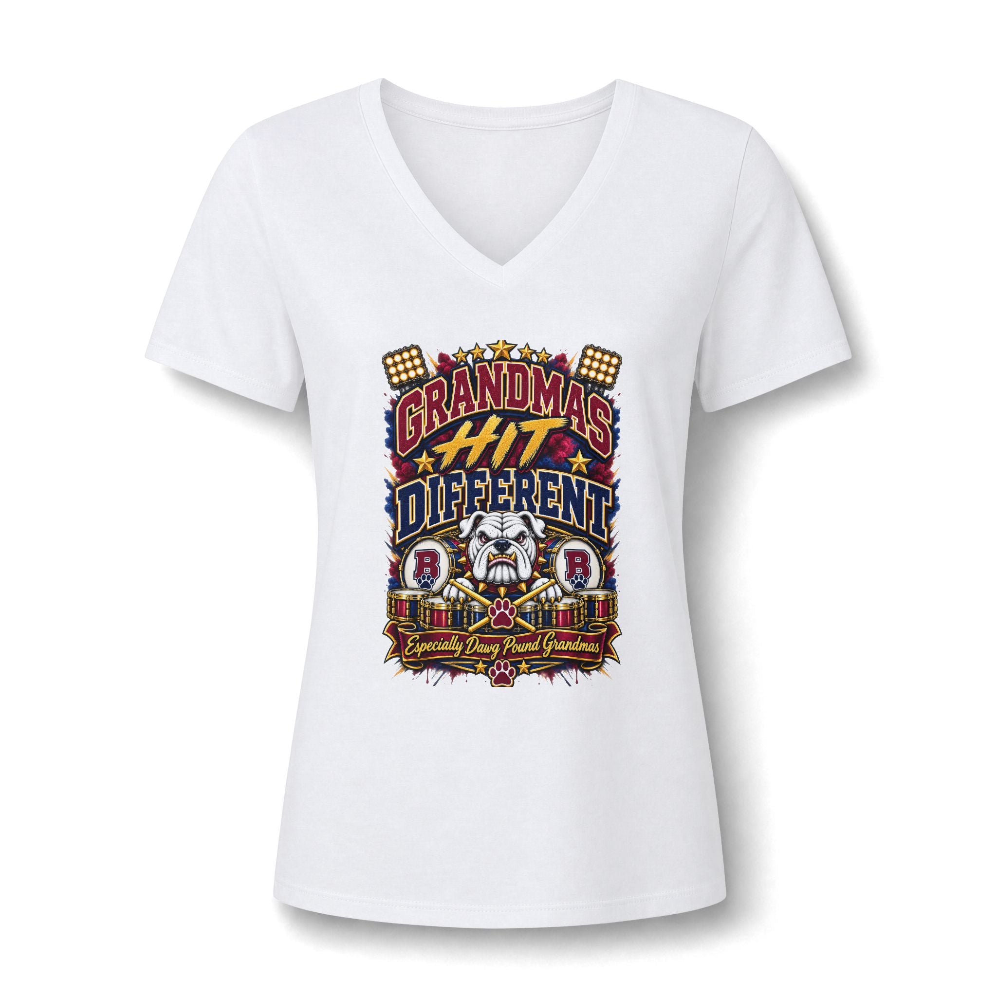 Grandma's A Little Different V-Neck Tee — Funny Grandma Graphic Shirt