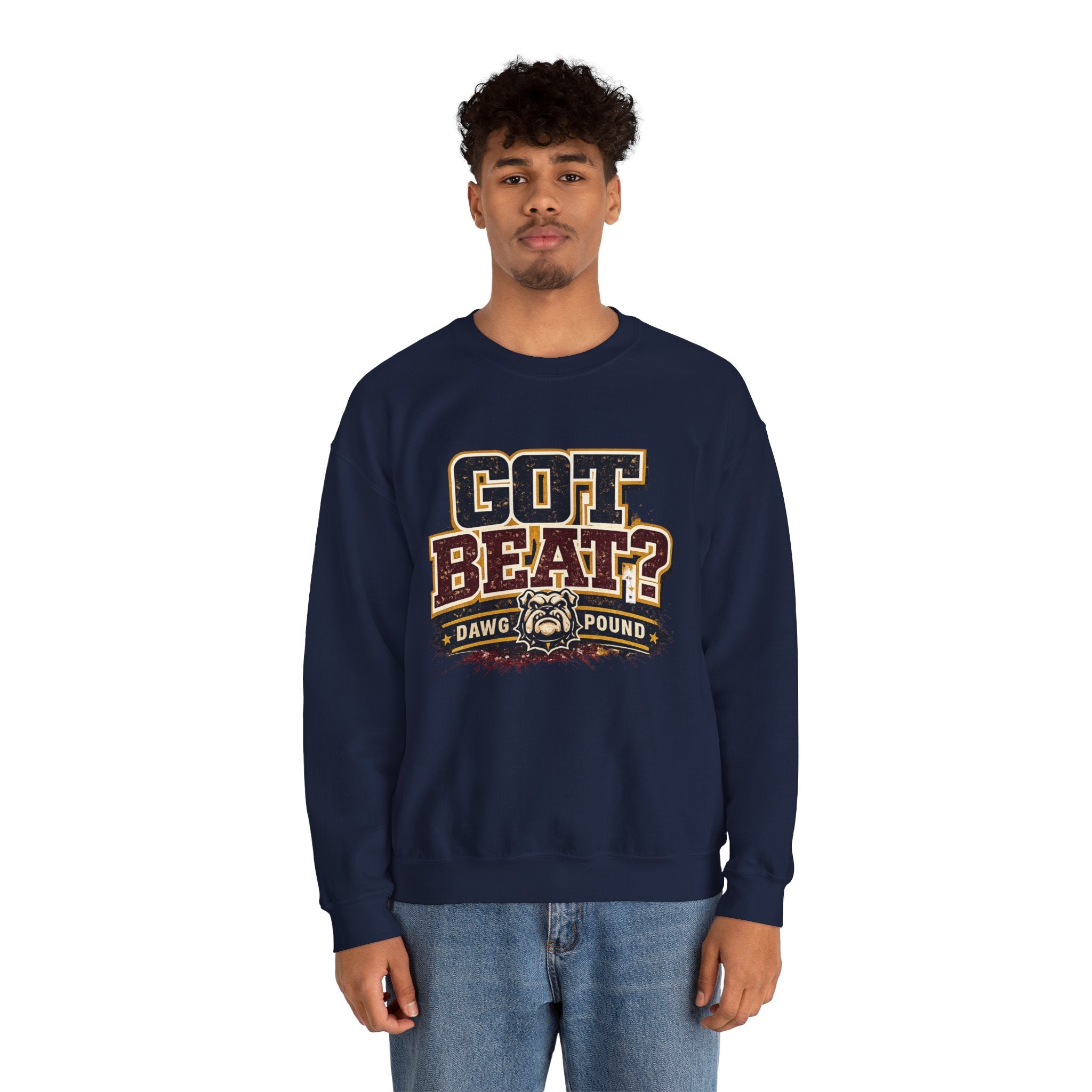 Got Beat? Bulldog Crewneck Sweatshirt – Dawg Pound Football Fan Apparel