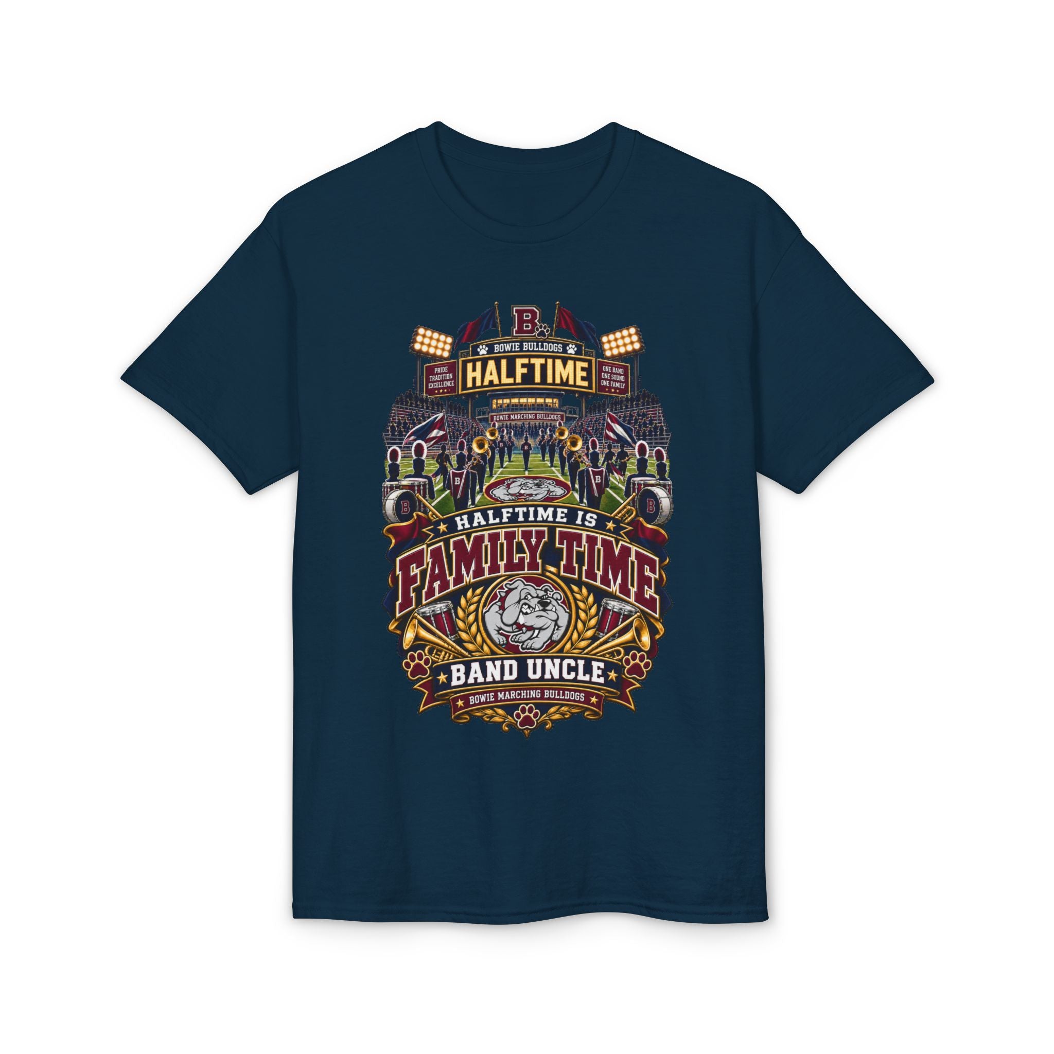 Halftime Is Family Time Band Uncle T-Shirt – Marching Band Fan Tee
