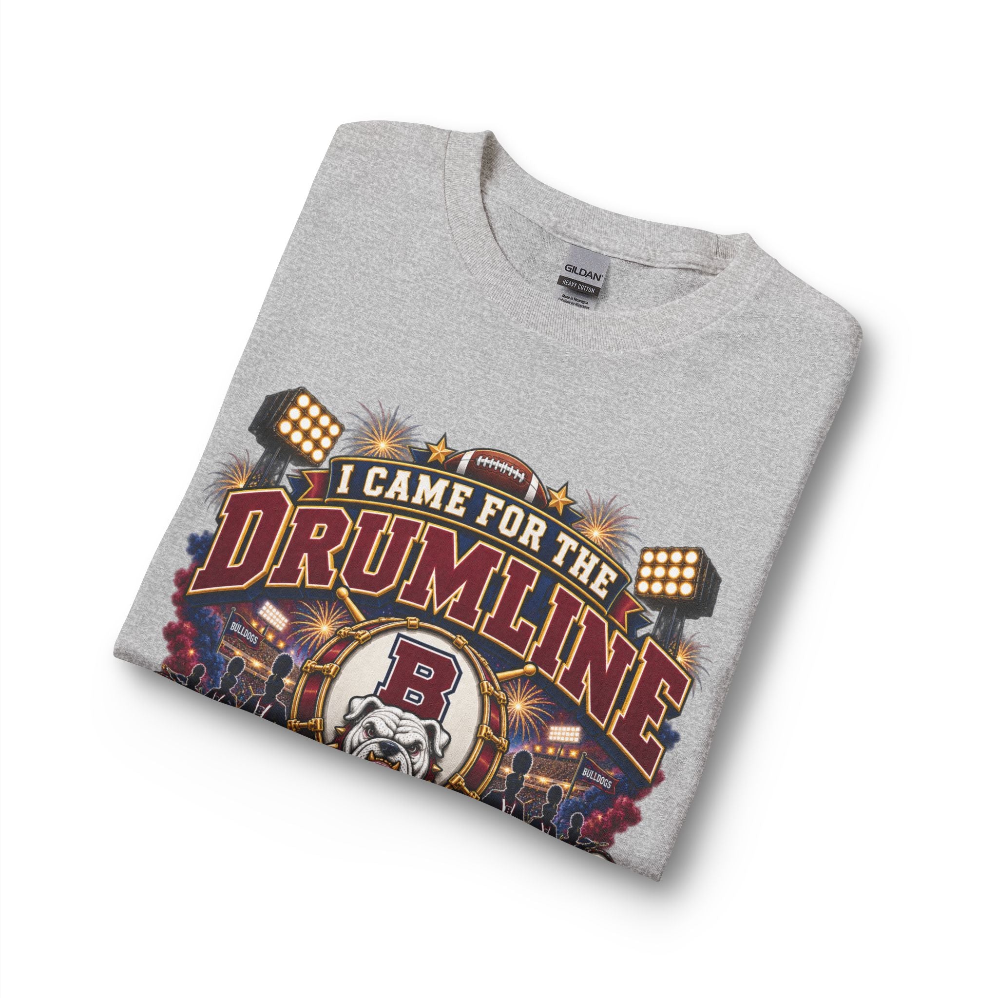 Drumline Long Sleeve T-Shirt — "I Came for the Drumline" Football Fan Shirt