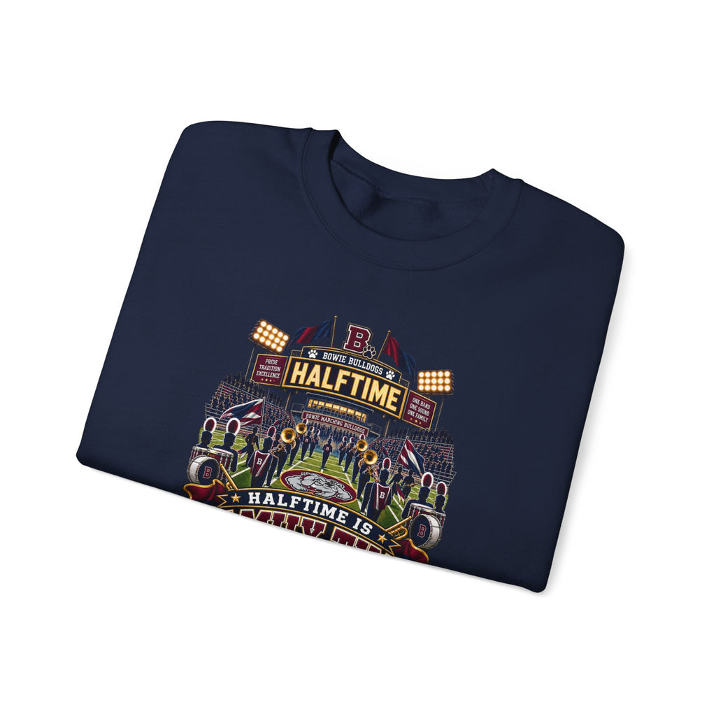 Halftime Is Family Time Crewneck Sweatshirt — Band Uncle Graphic