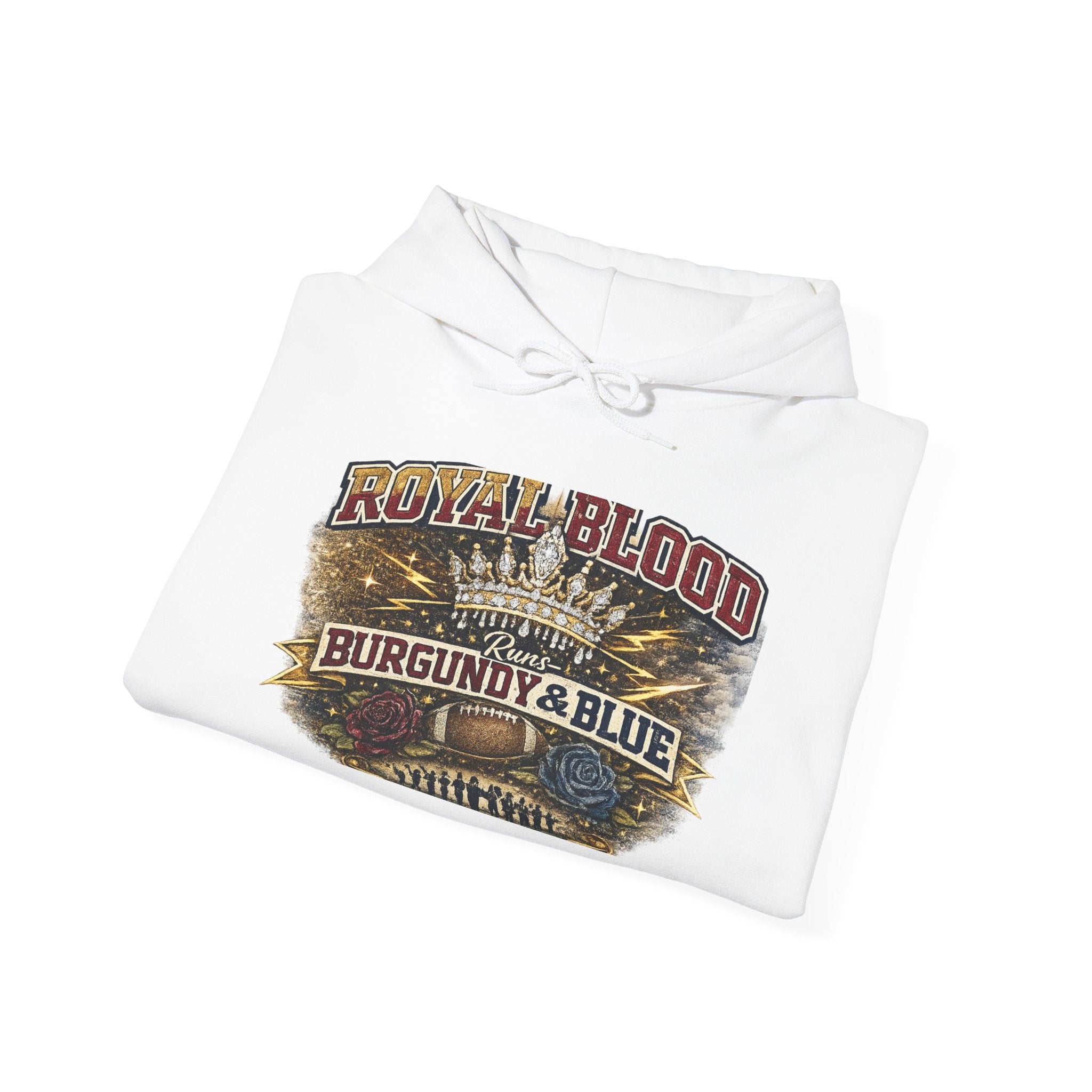 Royal Blood 'Burgundy & Blue' Graphic Hoodie – Vintage Band Tour Sweatshirt