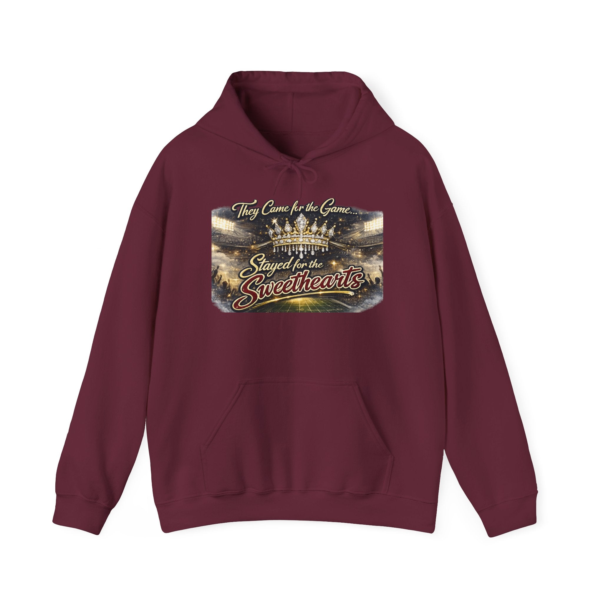 Sweethearts Homecoming Hoodie — 'Stayed for the Sweethearts' Vintage City Football Pullover
