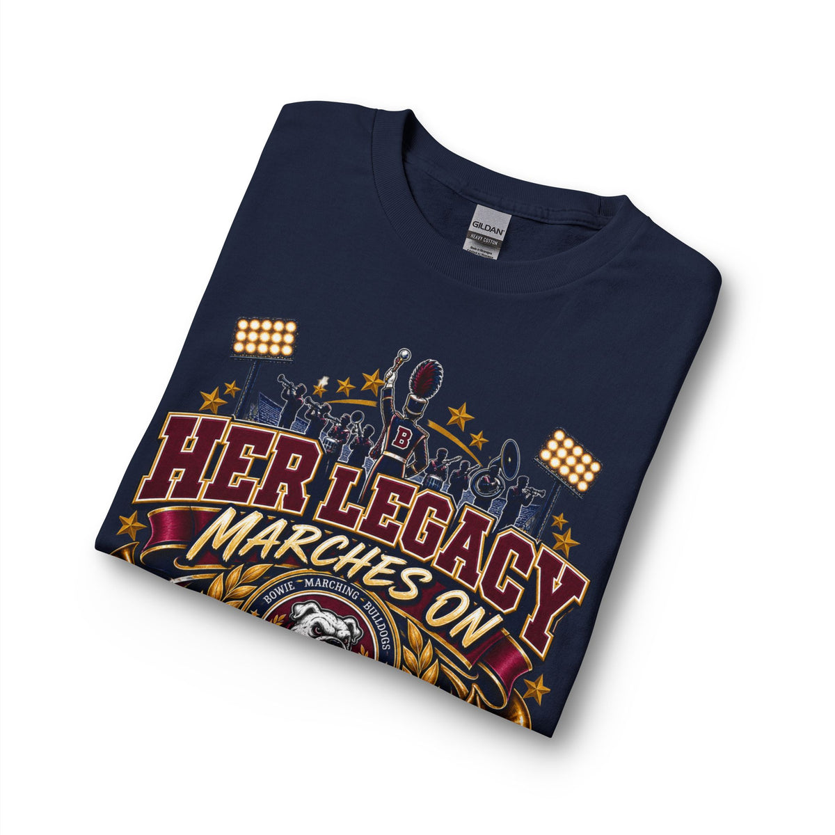 Bulldog Grandma Long Sleeve Shirt — "Her Legacy Marches On"