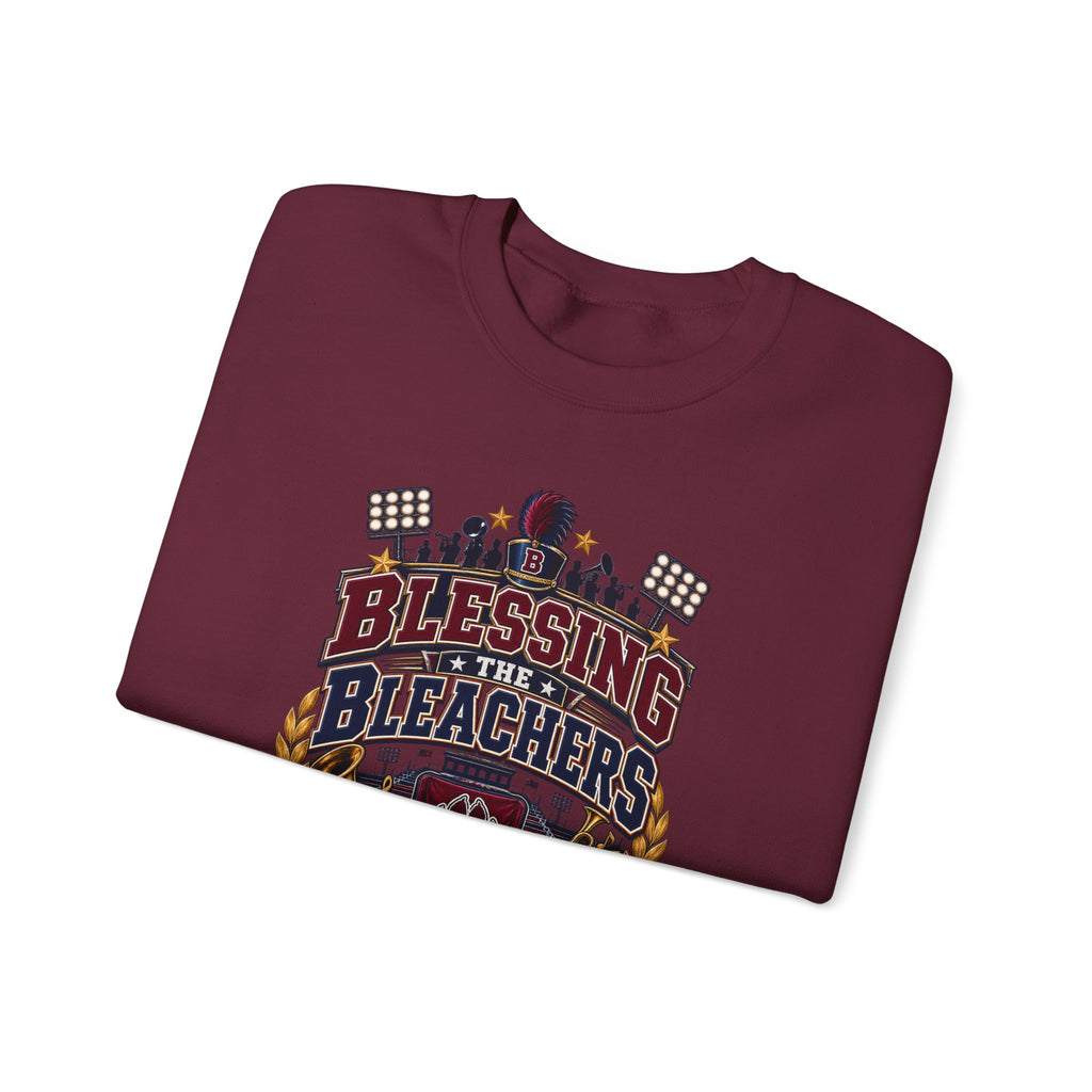 Crewneck Sweatshirt — "Blessing the Stands" High School Band Grandpa Design