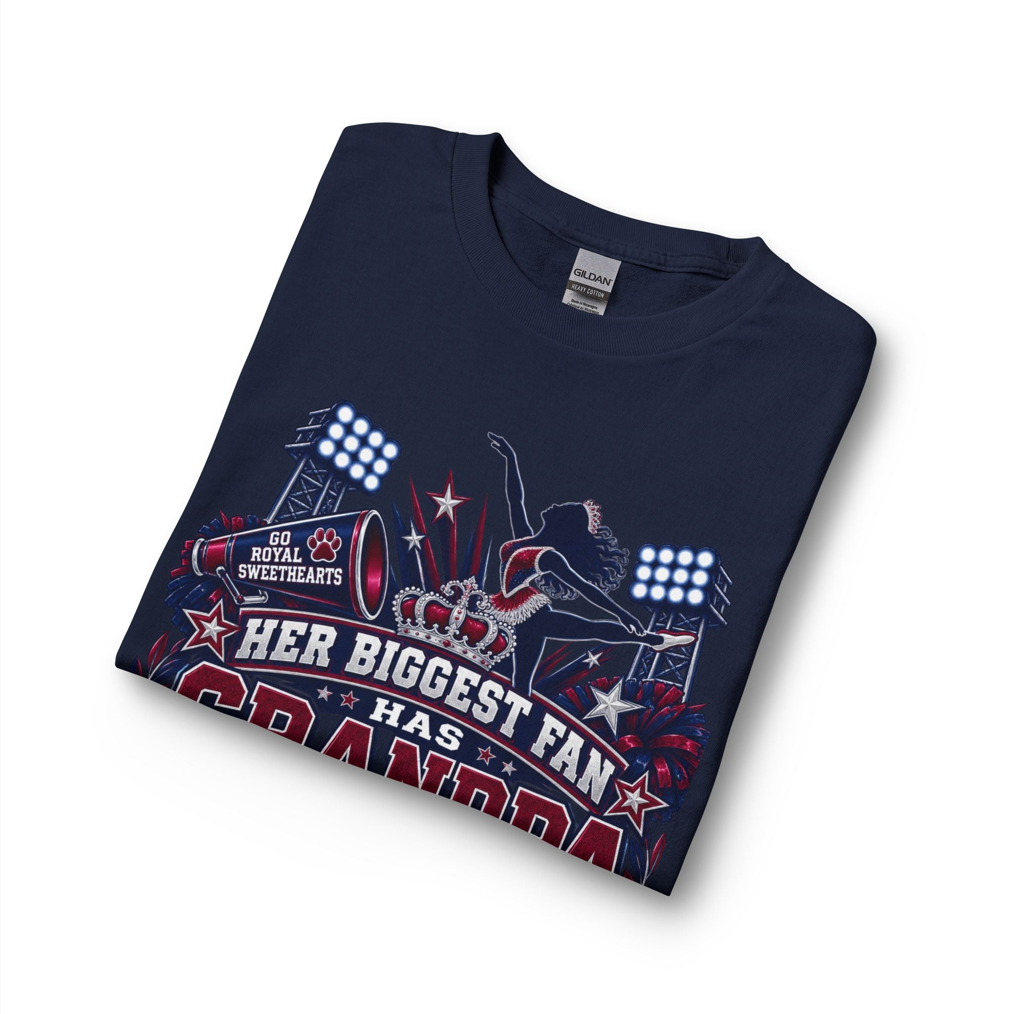 Grandpa Status Long Sleeve T-Shirt — "Her Biggest Fan Has Grandpa Status" Sports Fan Tee