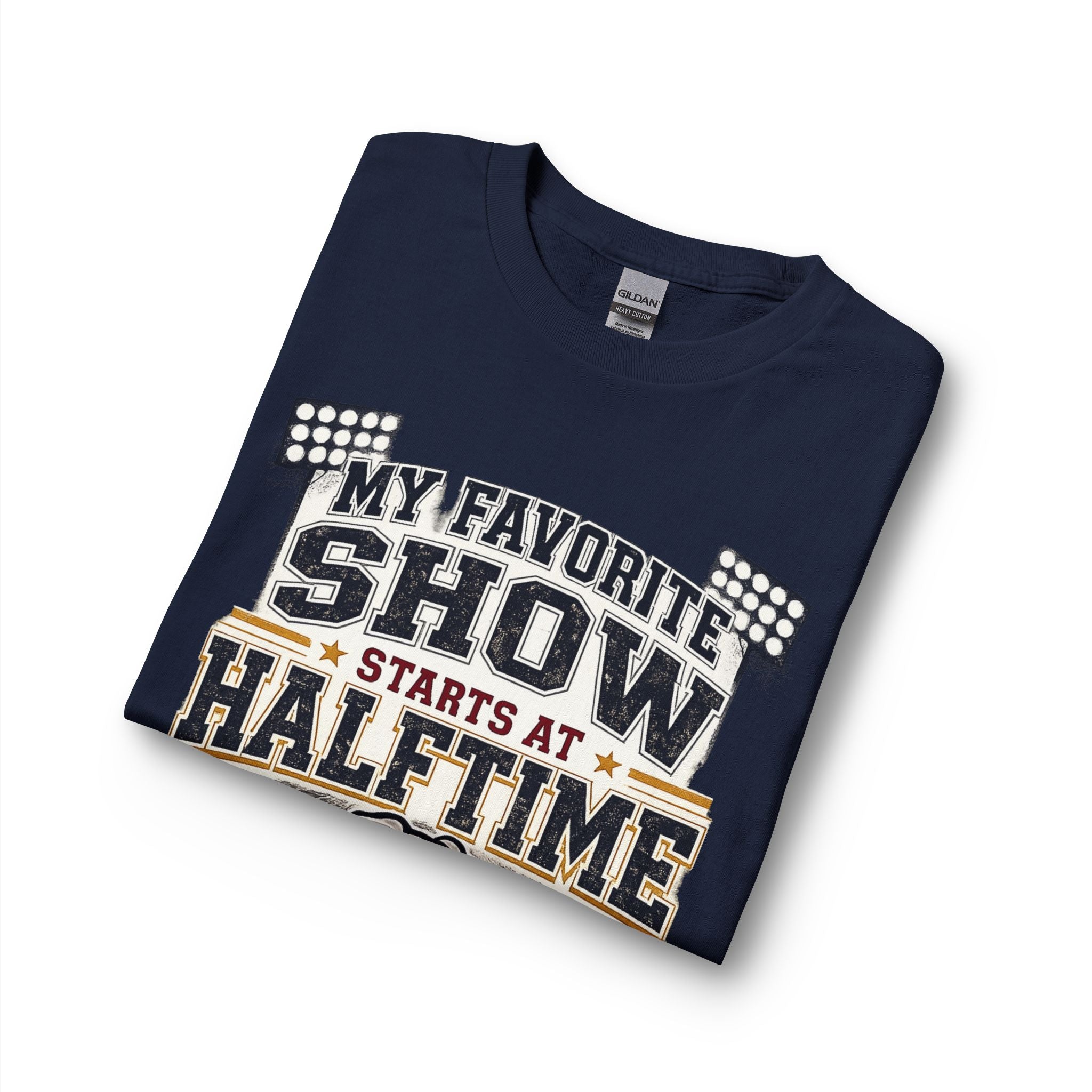 Halftime Show Football Long Sleeve Tee — "My Favorite Show Starts at Halftime"