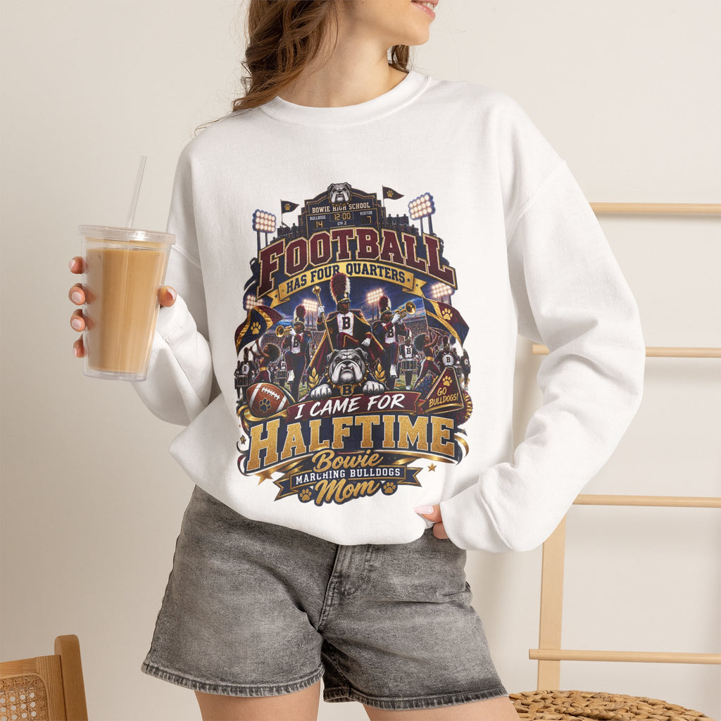 Football Halftime Crewneck Sweatshirt — "I Came For Halftime" Game Day Pullover