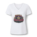 Royal Sweethearts Women's V-Neck Tee — Vintage Motorcycle Rally Graphic