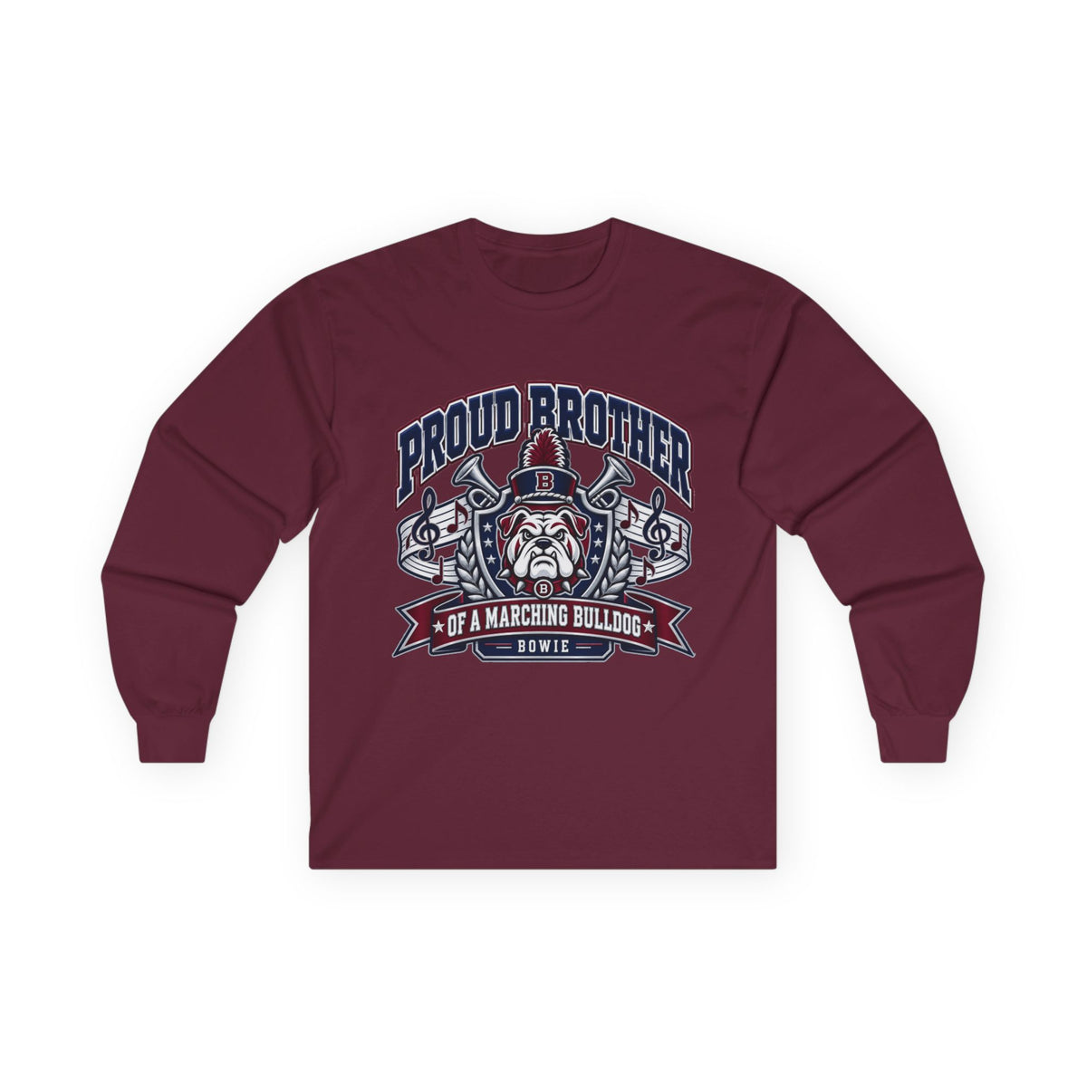 Proud Brother Marching Bulldog Long Sleeve Tee