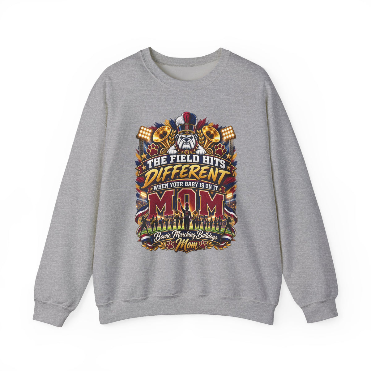 Football Mom Crewneck Sweatshirt — “The Field Hits Different When Your Baby’s On It”