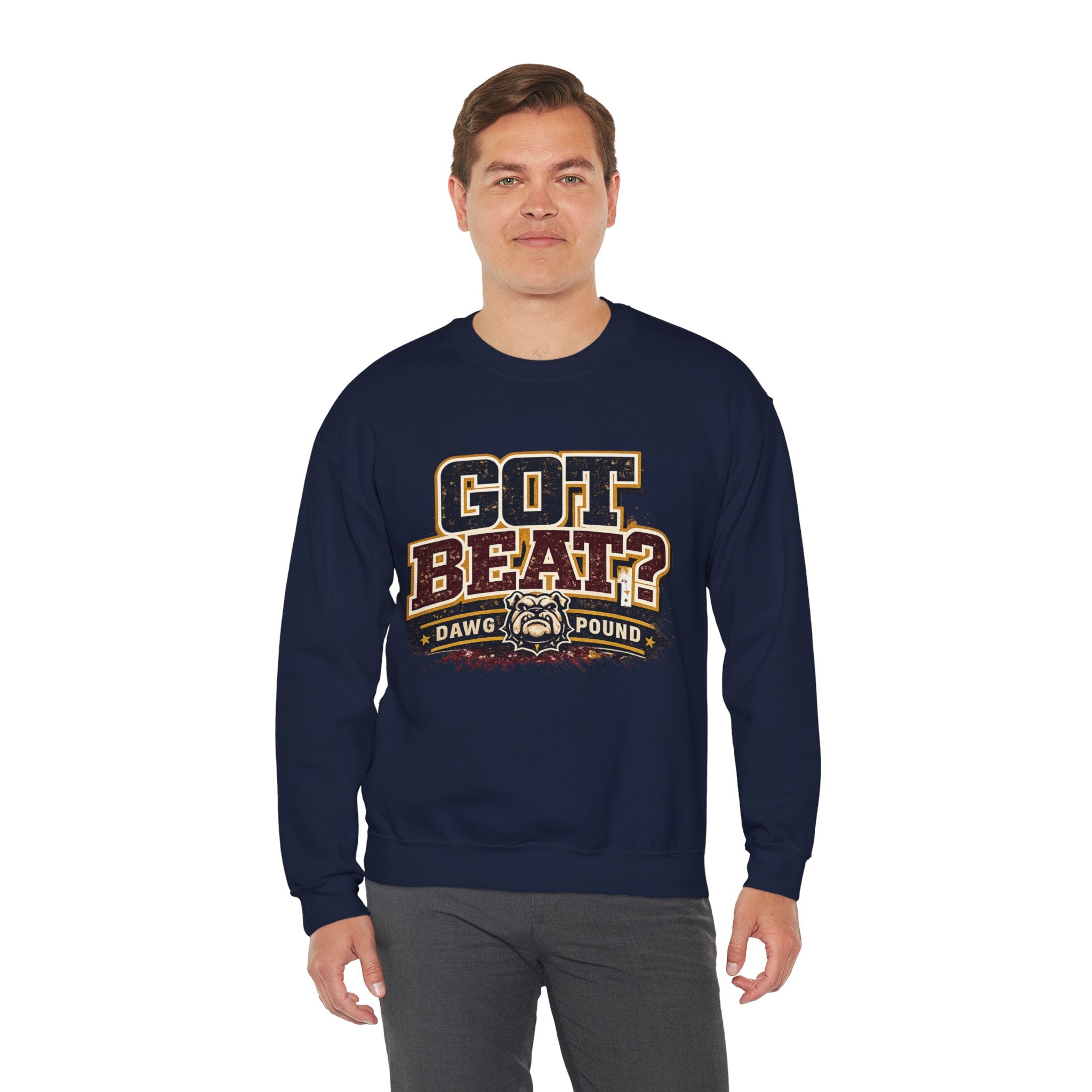 Crewneck Sweatshirt — "GOT BEAT?" Dawg Pound Retro Football Fan Pullover