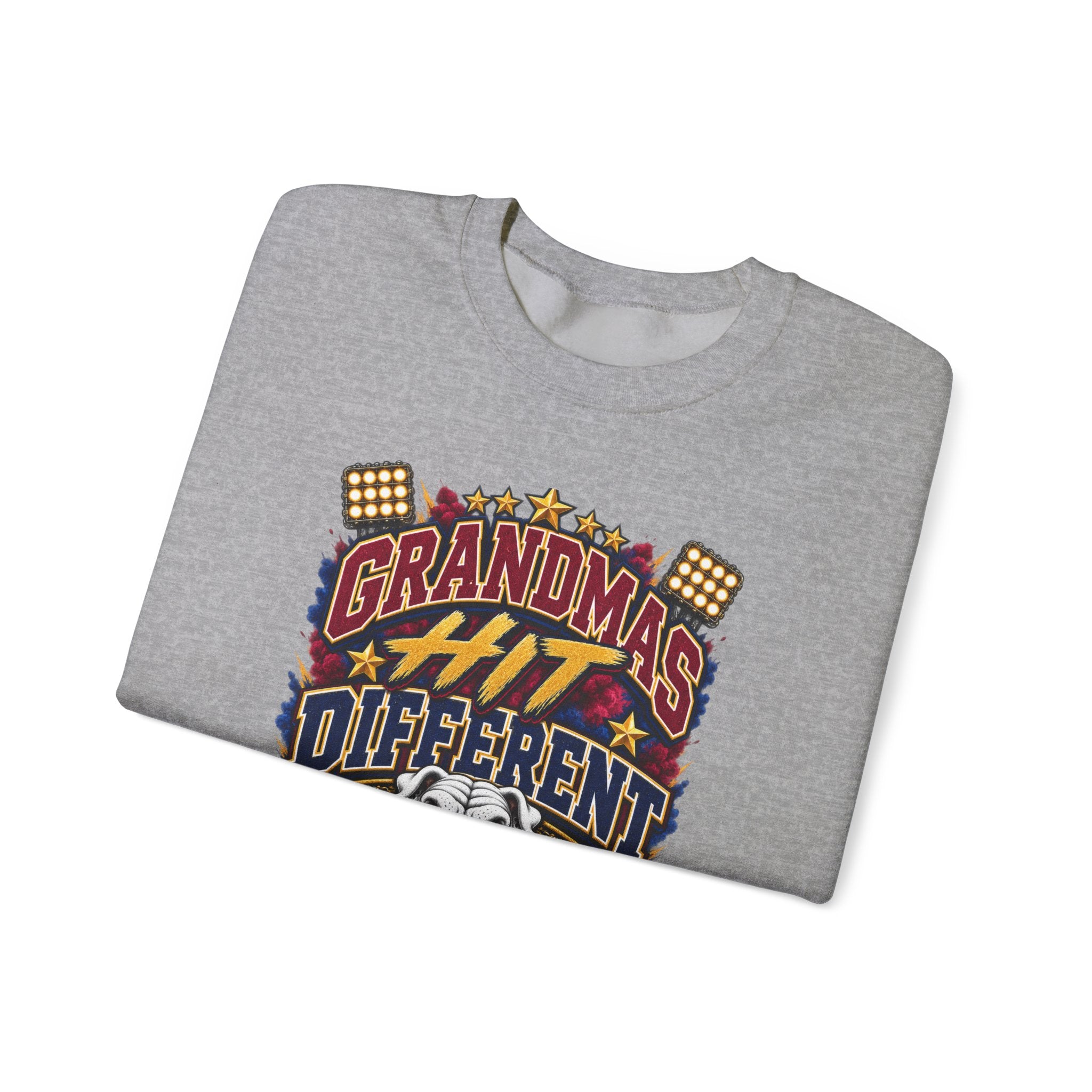 Grandma’s a Little Different Crewneck Sweatshirt — Vintage Bulldog Design