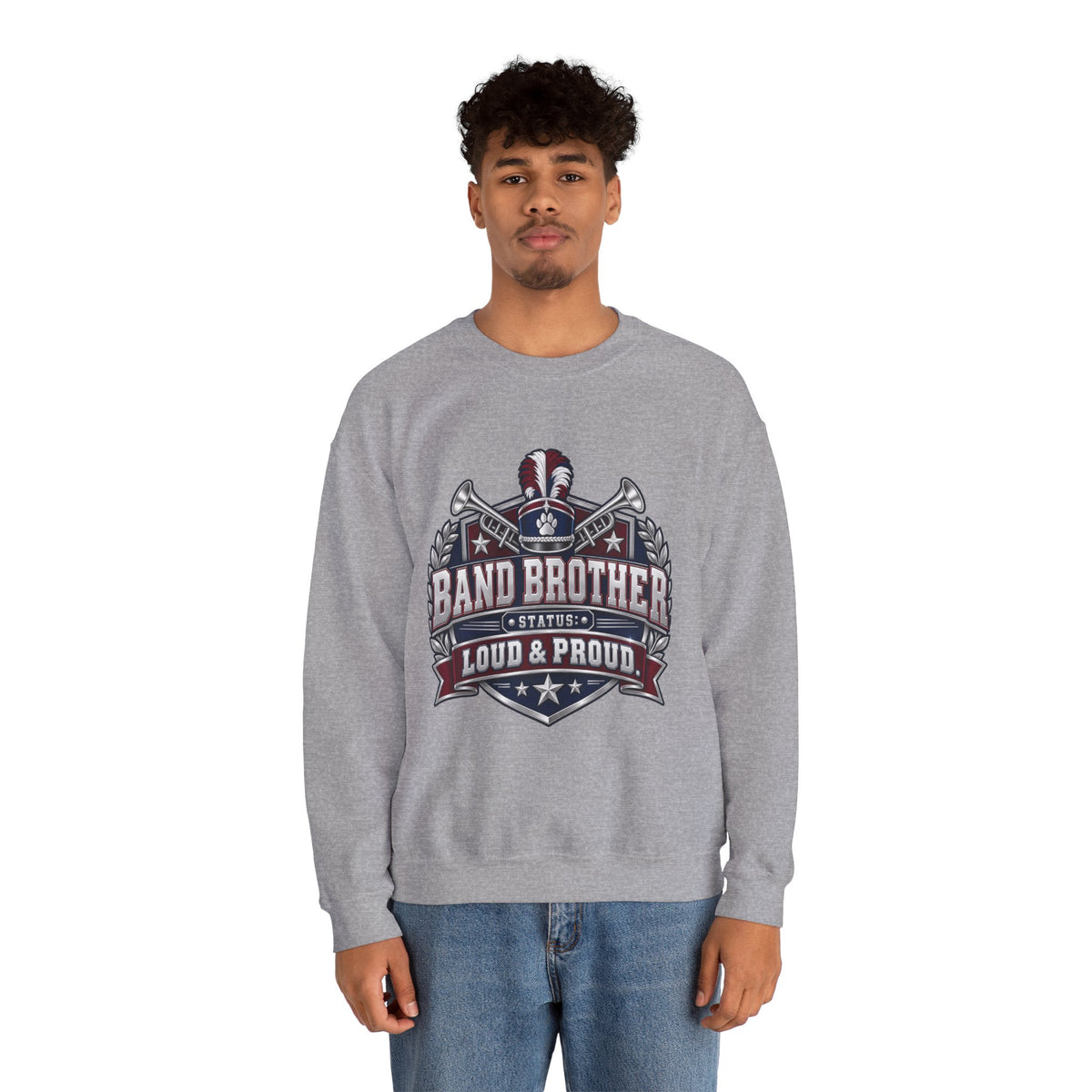 Band Brother Crewneck Sweatshirt – Loud & Proud Marching Band Tee
