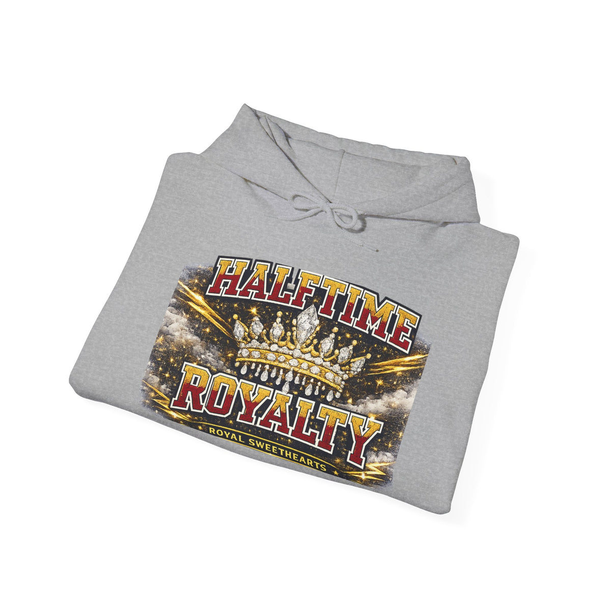 Halftime Royalty Hoodie — Vintage Crown & Stadium Graphic Sweatshirt