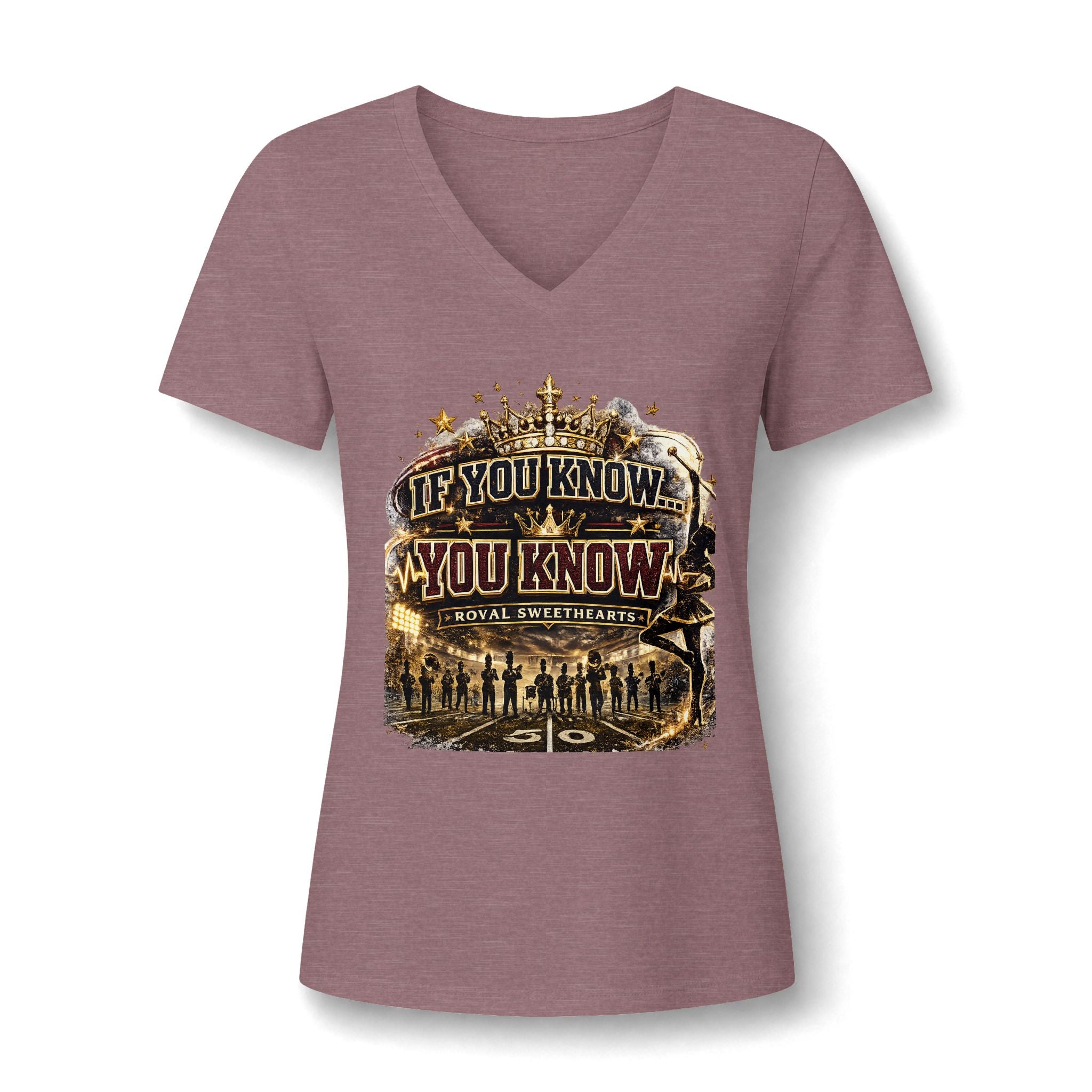 If You Know You Know V-Neck Tee — Royal Sweethearts Graphic Women's T‑Shirt