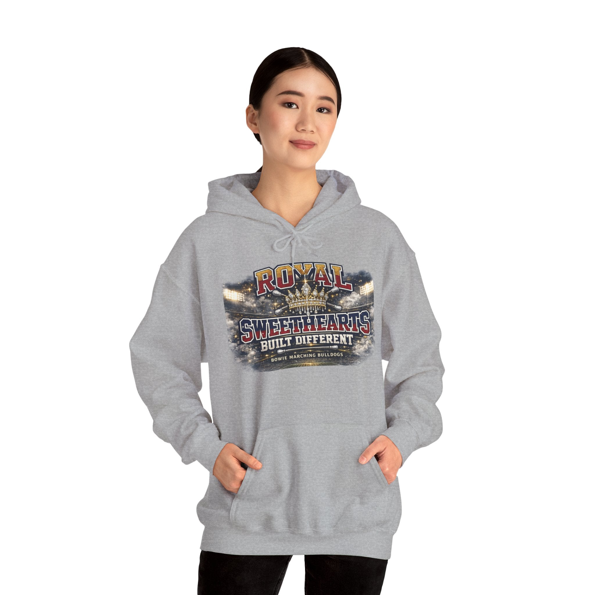 Royal Sweethearts Hoodie — "Built Different" Vintage Motorcycle Graphic