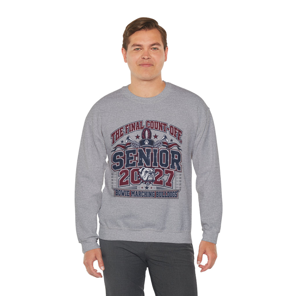 Senior 2027 Crewneck Sweatshirt — "The Final Count-Down" Bowie Marching Bulldogs