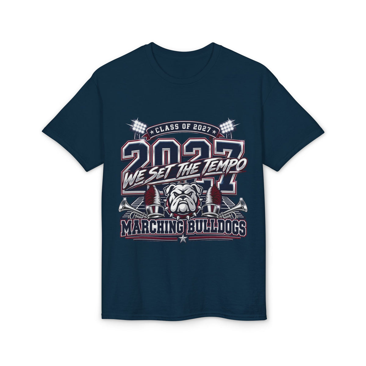 2027 "We Set the Tempo" Marching Bulldogs T-Shirt