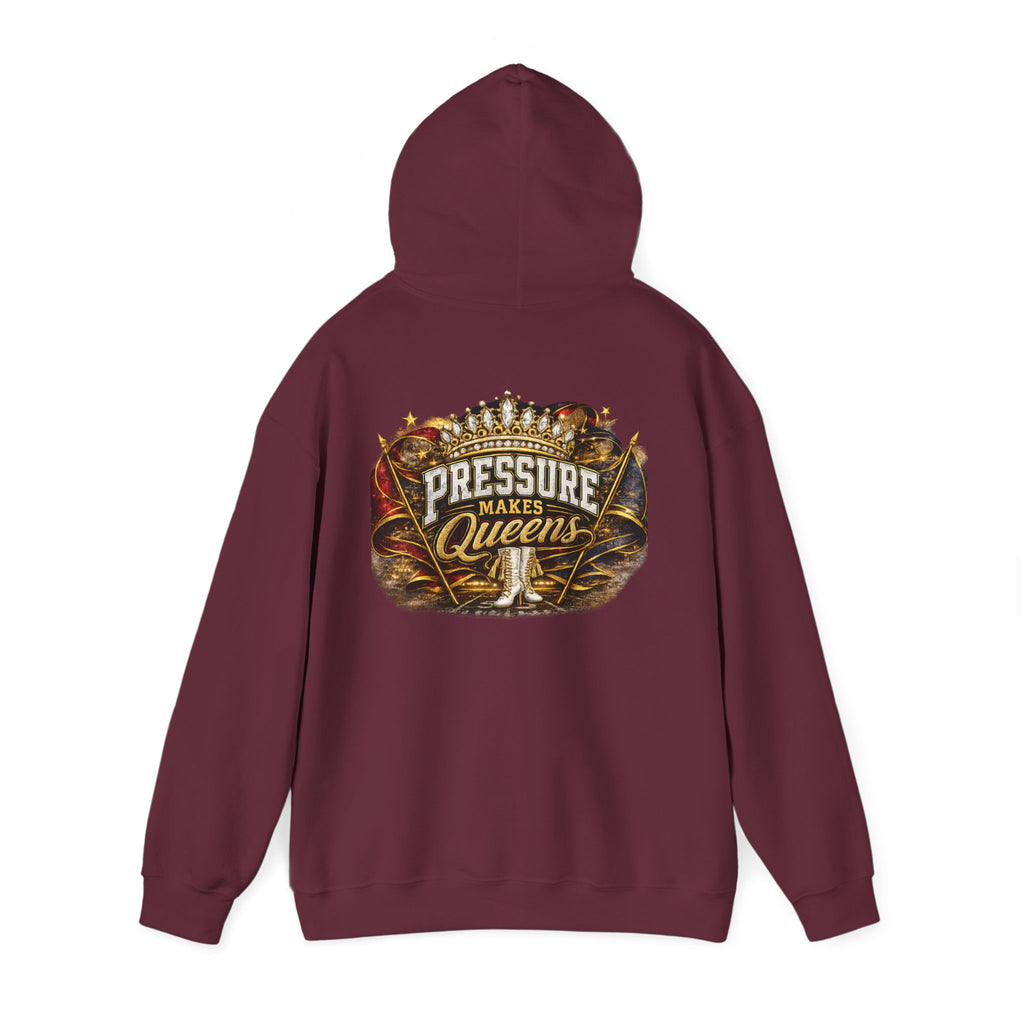 Pressure Makes Queens Hoodie — Grace Power Precision Graphic Pullover