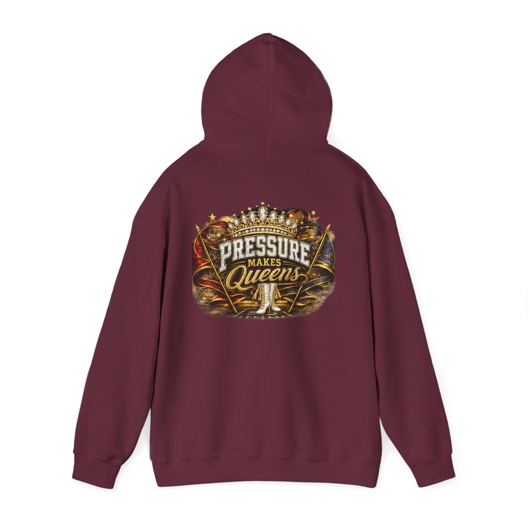 Pressure Makes Queens Hoodie — Grace Power Precision Graphic Pullover