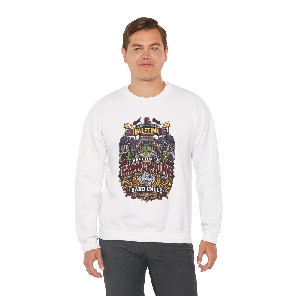 Halftime Is Family Time Crewneck Sweatshirt — Band Uncle Graphic