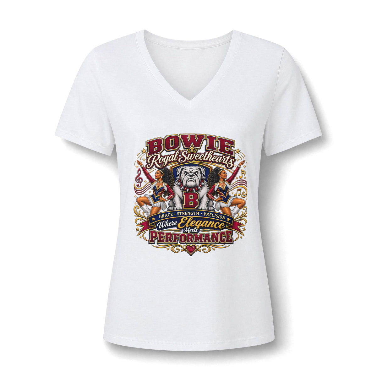 Women's Relaxed Heather CVC V-Neck Tee