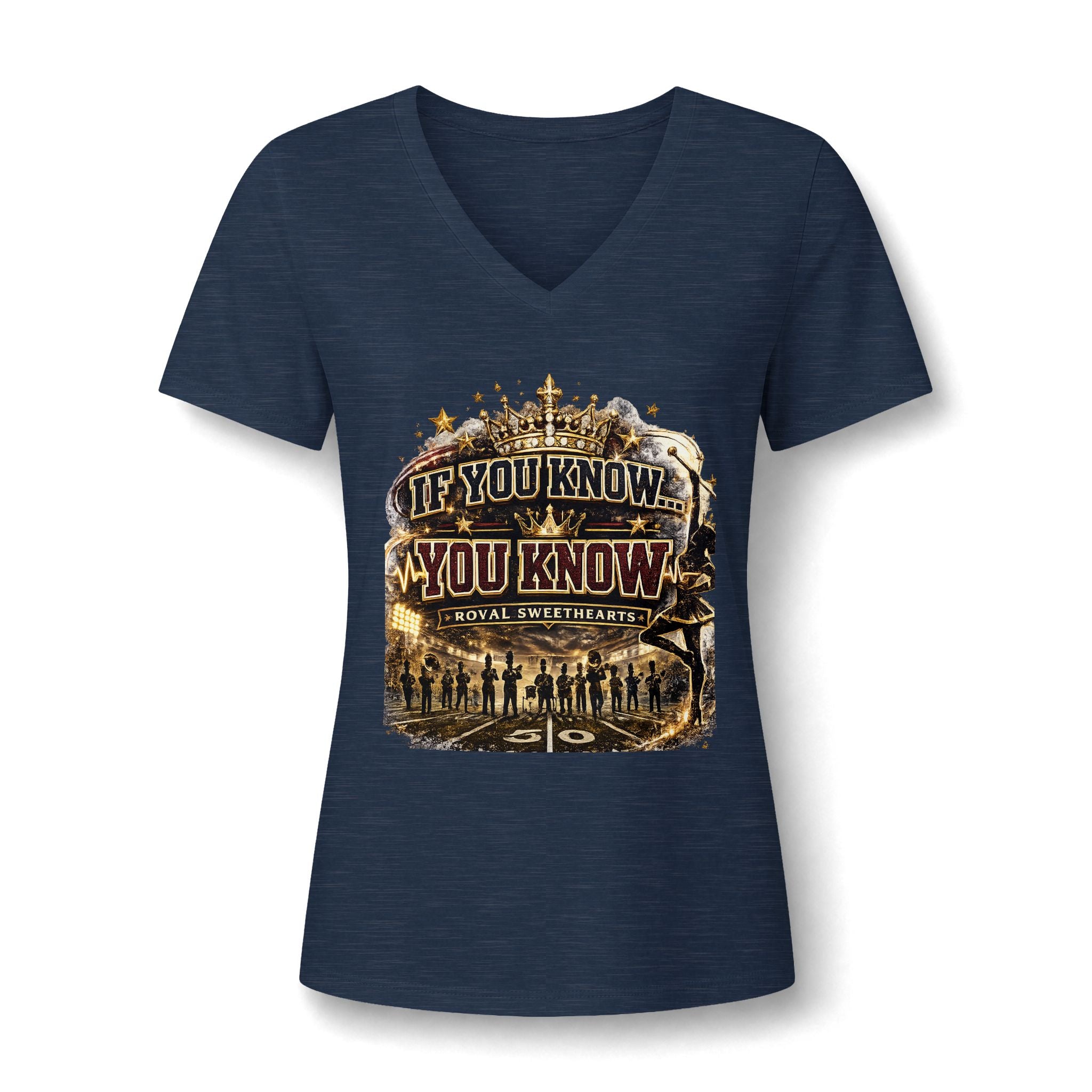 If You Know You Know V-Neck Tee — Royal Sweethearts Graphic Women's T‑Shirt