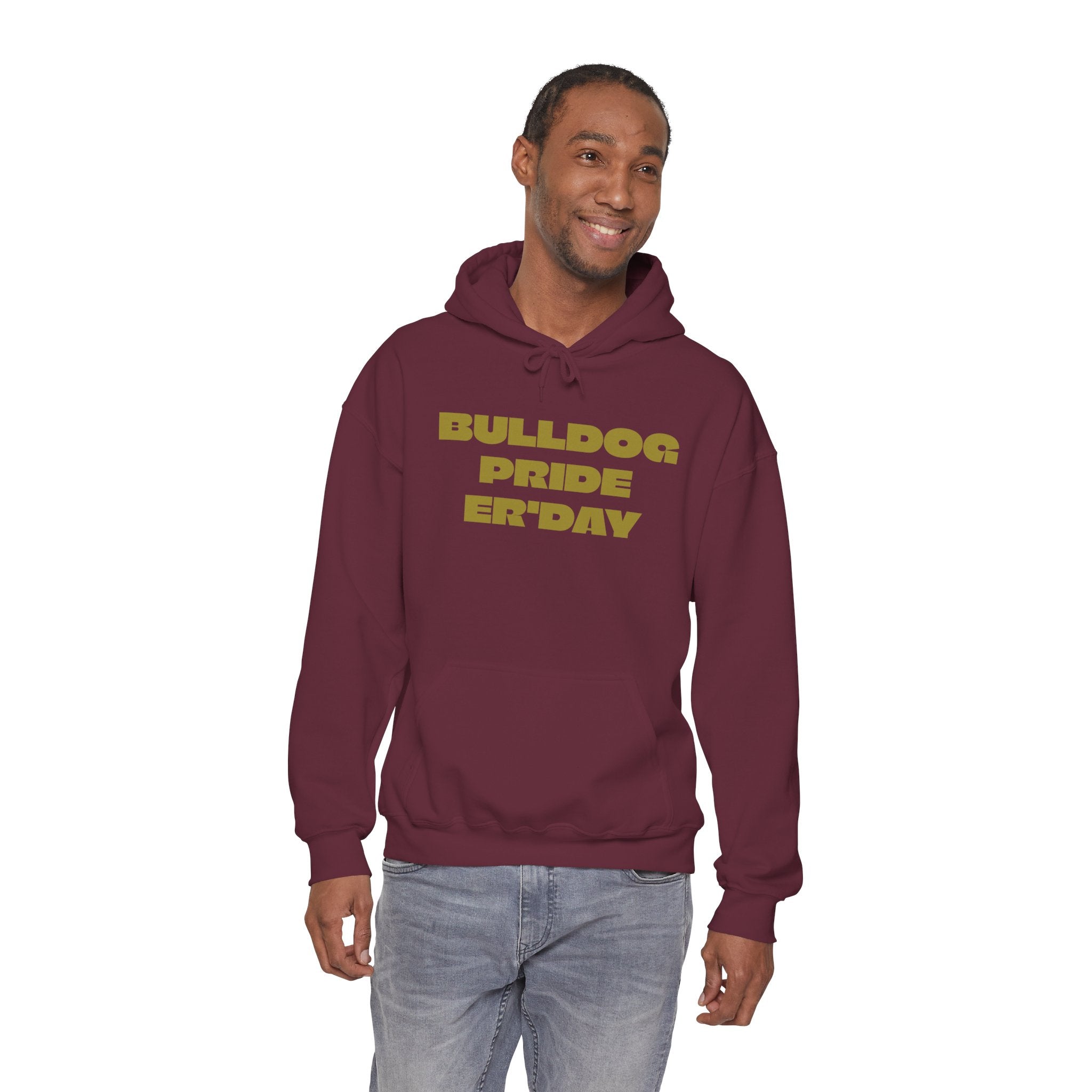 Bulldog Pride Hoodie — "My Favorite Show Starts at Halftime" Football Fan Pullover
