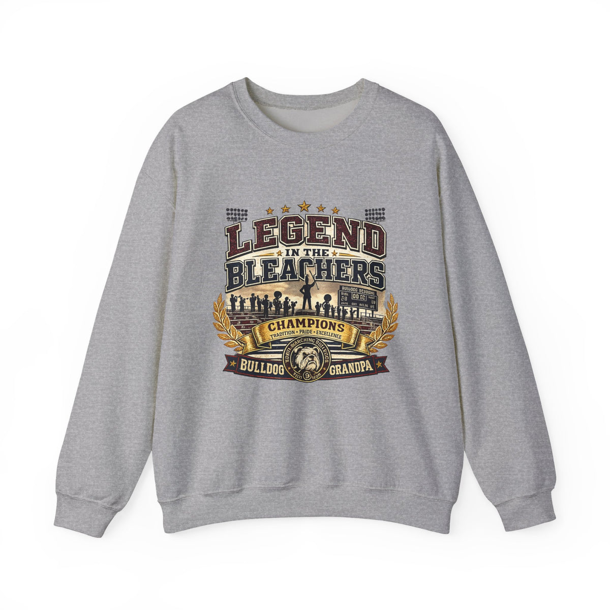 Crewneck Sweatshirt —  Bulldog Grandpa Champions Crewneck
