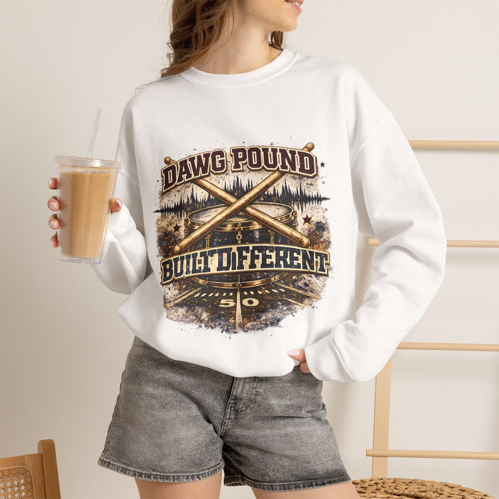 Dawg Pound 'Built Different' Crewneck Sweatshirt — Retro Hunting Graphic Pullover