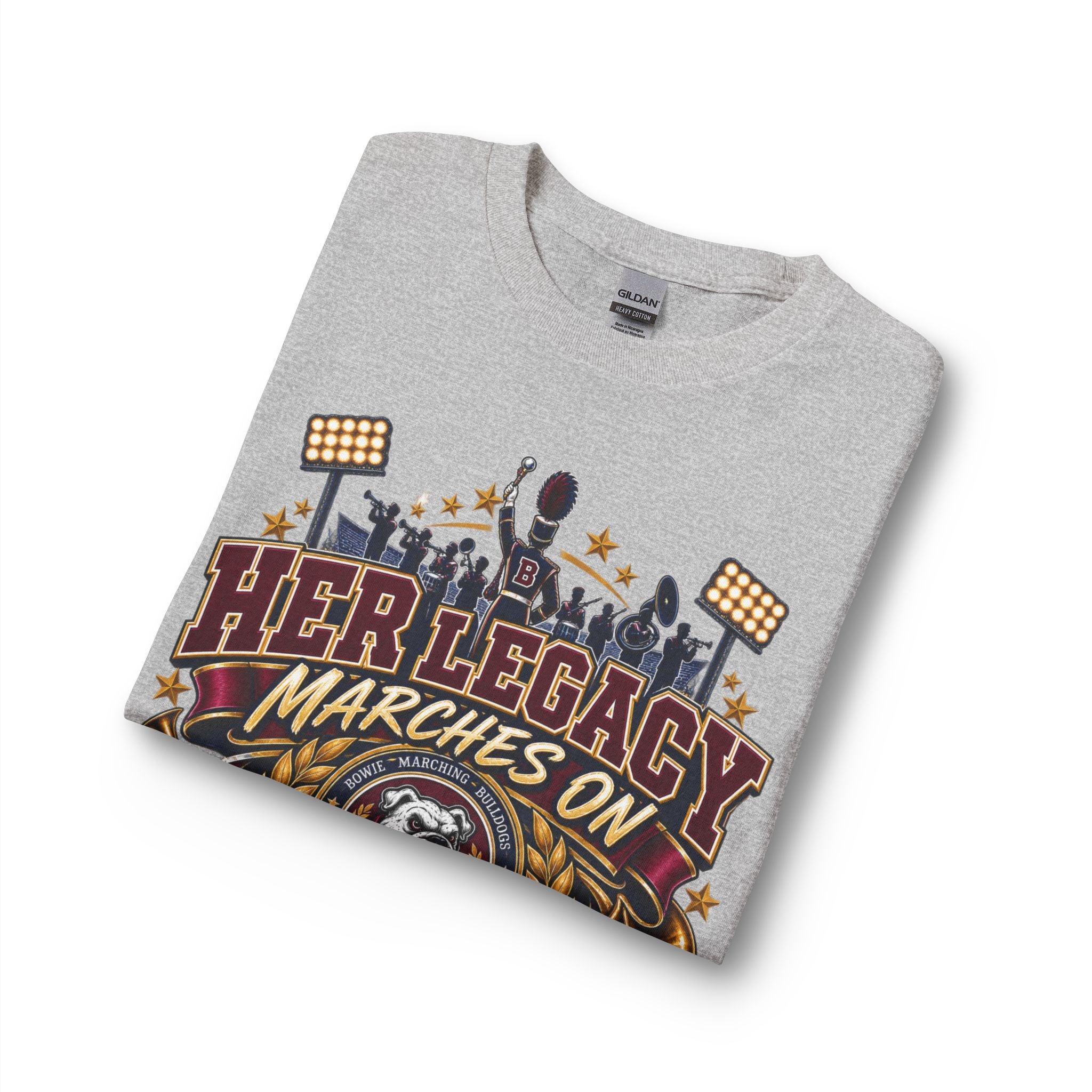 Bulldog Grandma Long Sleeve Shirt — "Her Legacy Marches On"