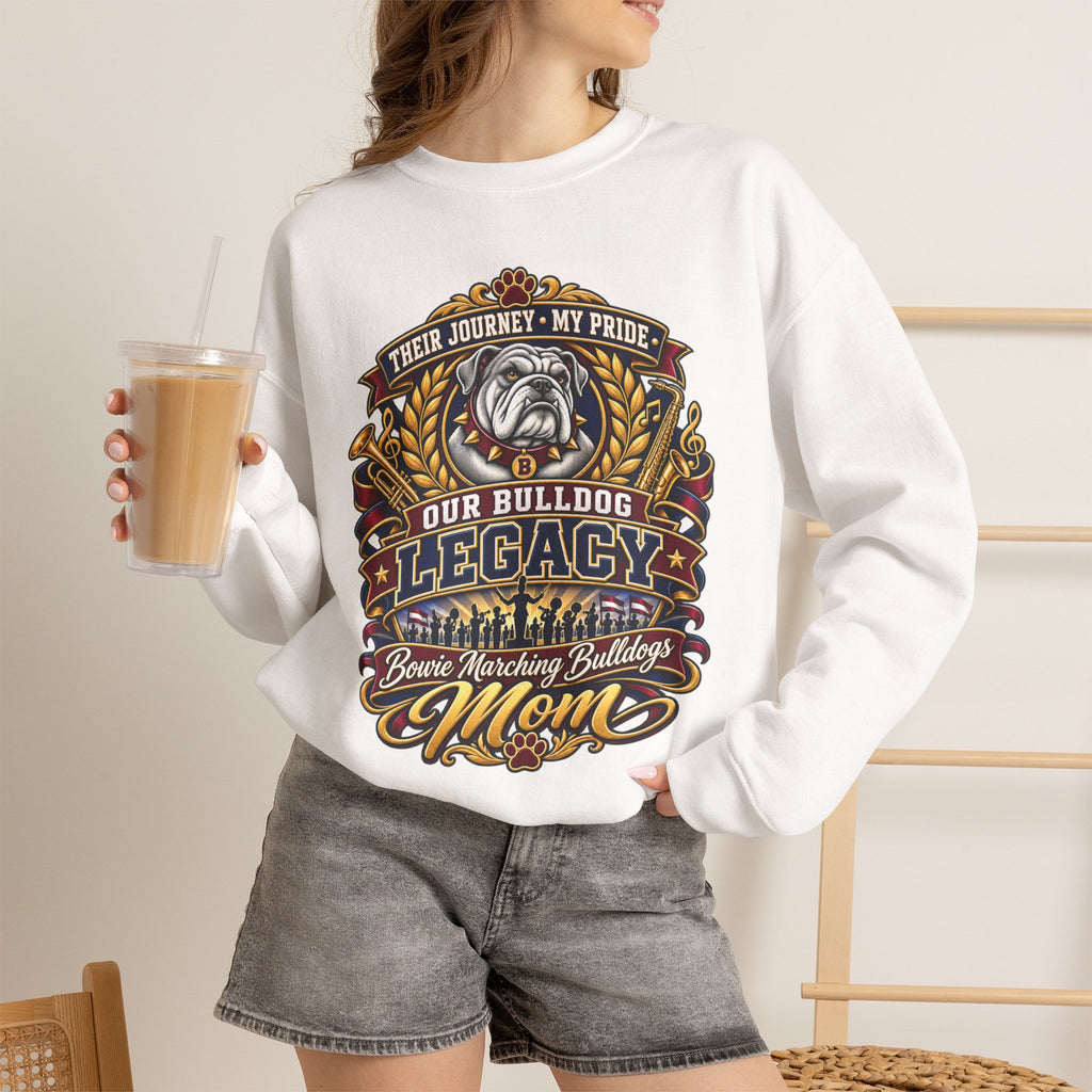Bulldog Mom Crewneck Sweatshirt – "Our Bulldog Legacy" Retro Pride Design