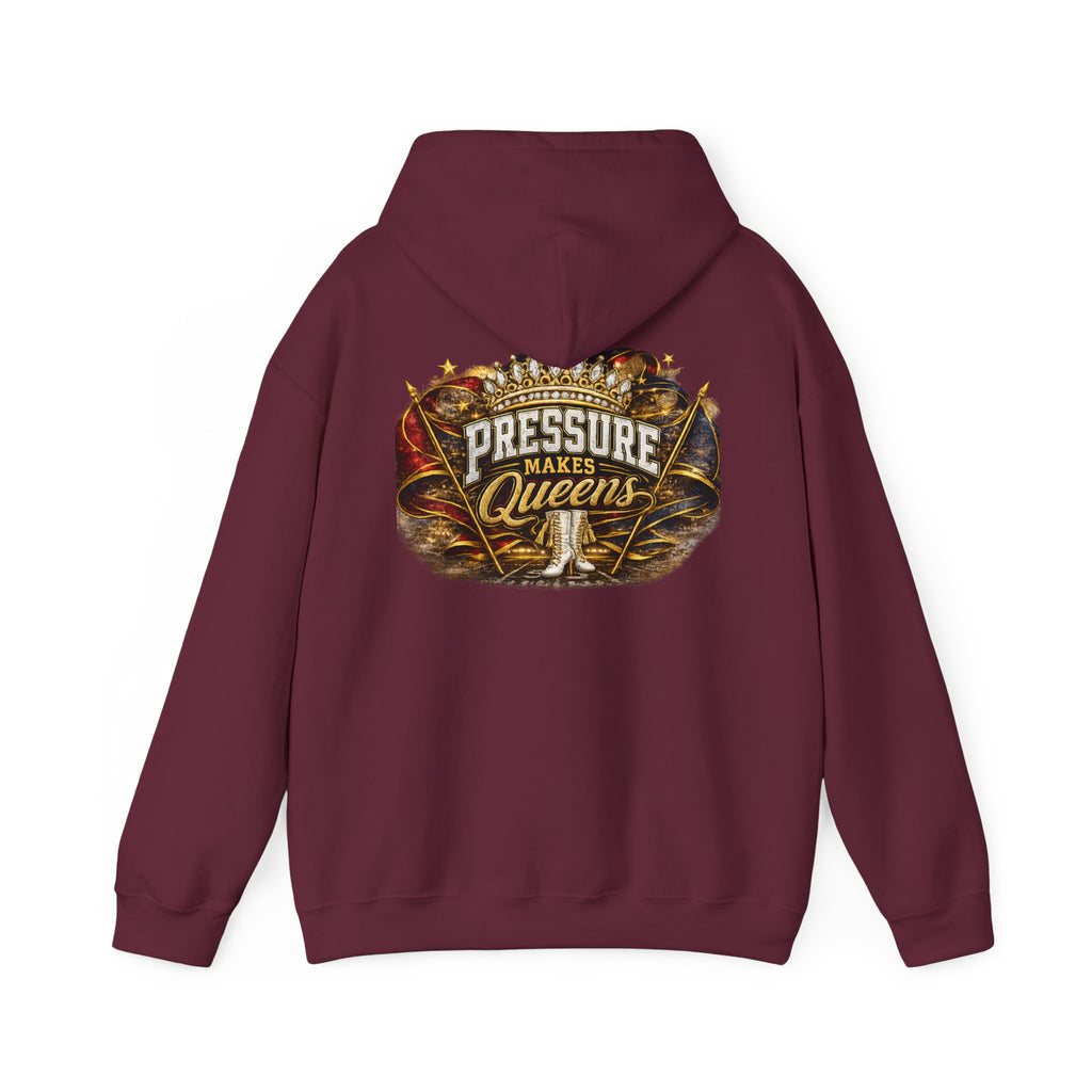 Pressure Makes Queens Hoodie — Grace Power Precision Graphic Pullover