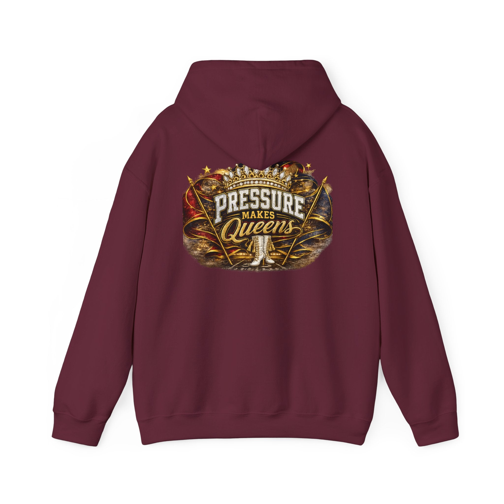 Pressure Makes Queens Hoodie — Grace Power Precision Graphic Pullover